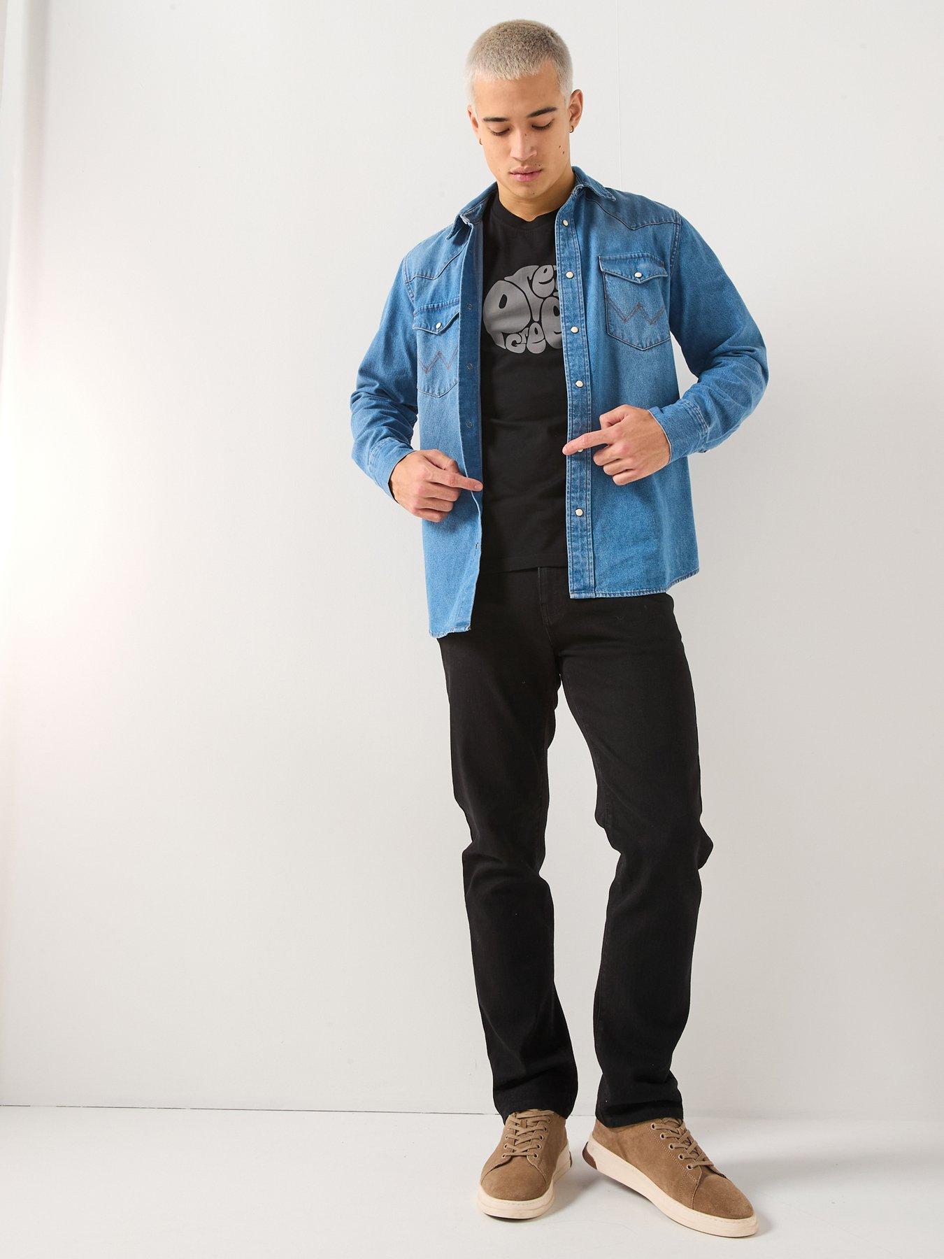  image of pretty-green-gillespie-logo-t-shirt-black