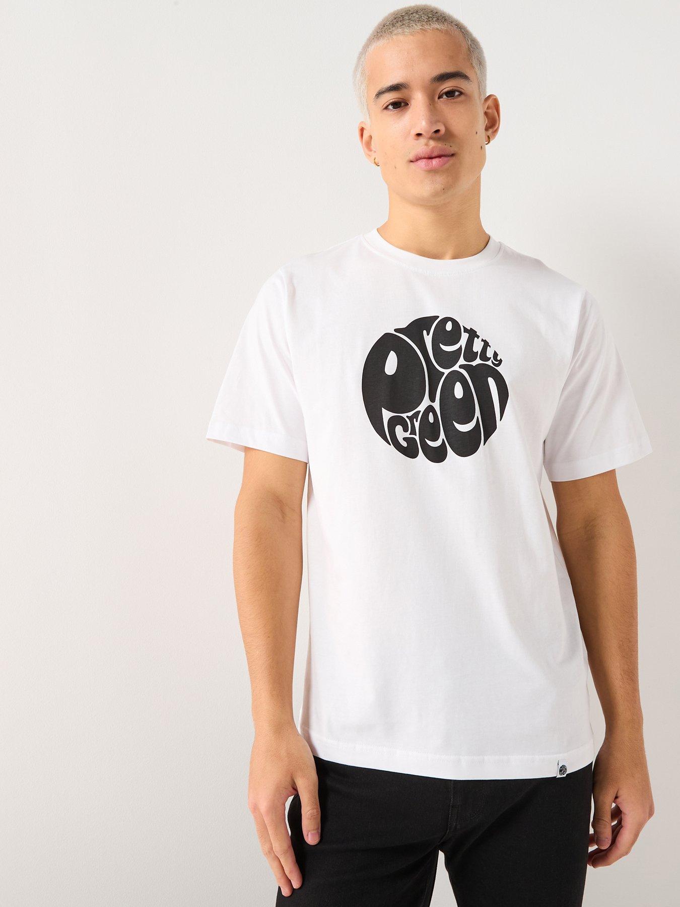Pretty Green Gillespie Logo T-Shirt - White