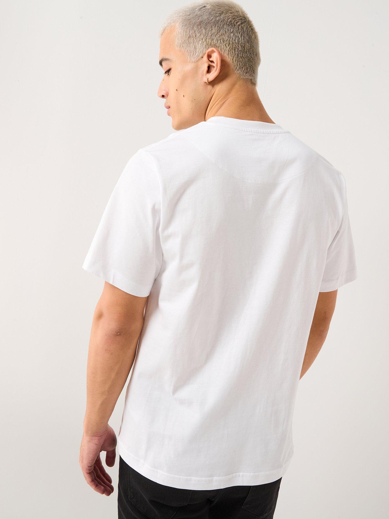  image of pretty-green-gillespie-logo-t-shirt-white