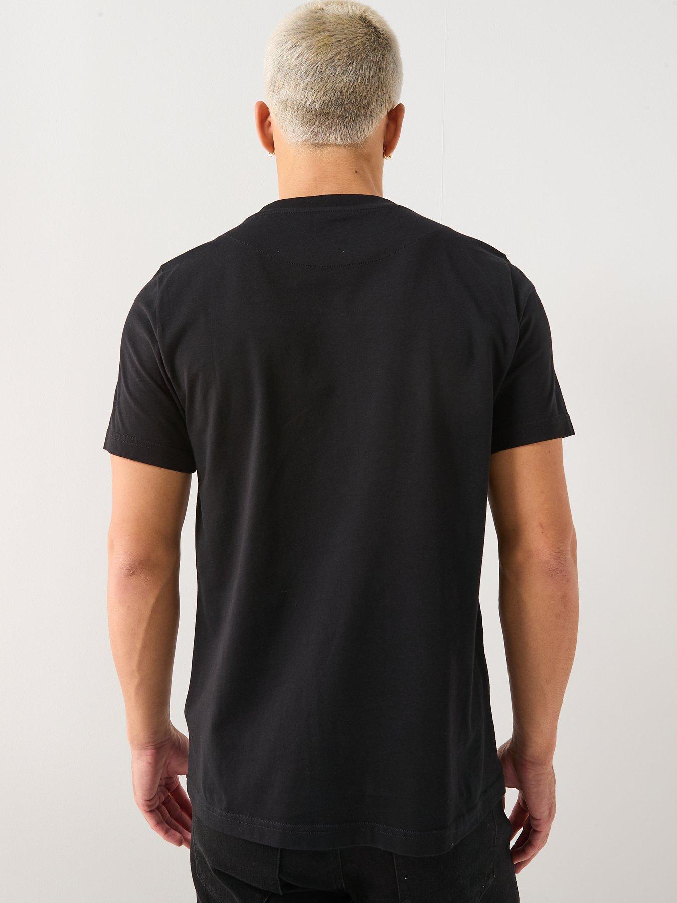  image of pretty-green-mitchell-t-shirt-black