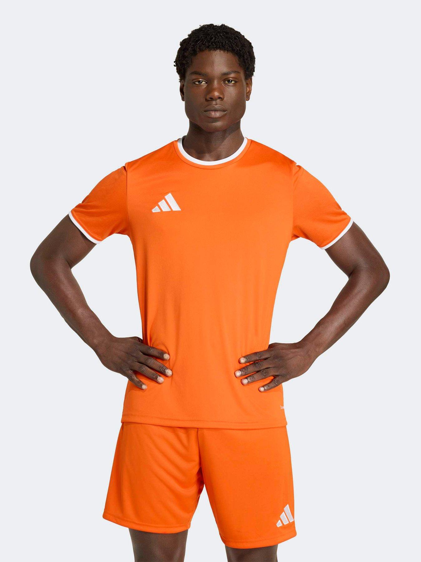  image of adidas-mens-entrada-26-slim-fit-football-t-shirt-orange