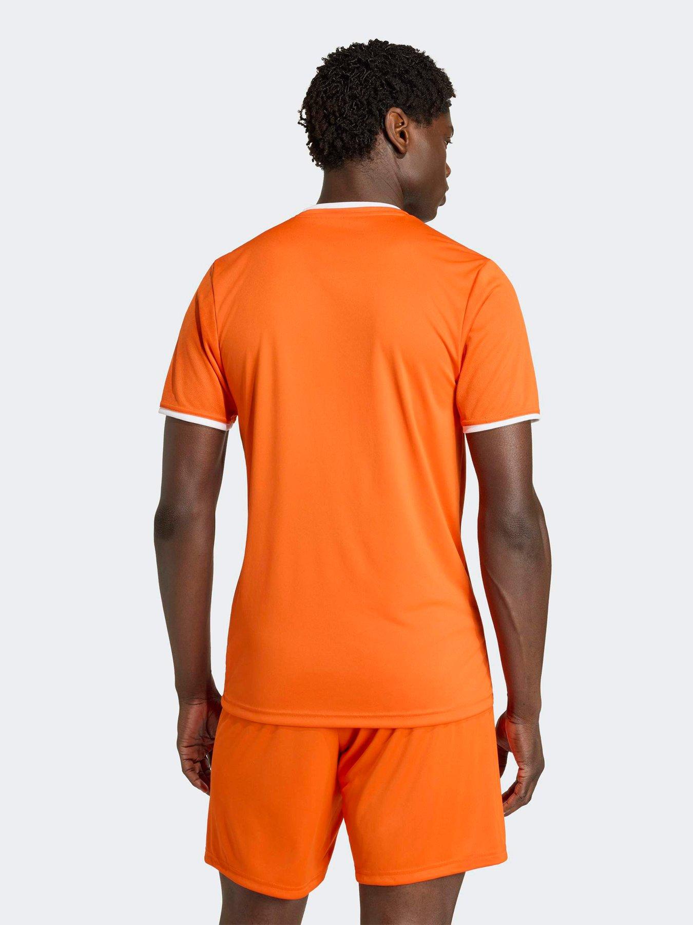  image of adidas-mens-entrada-26-slim-fit-football-t-shirt-orange