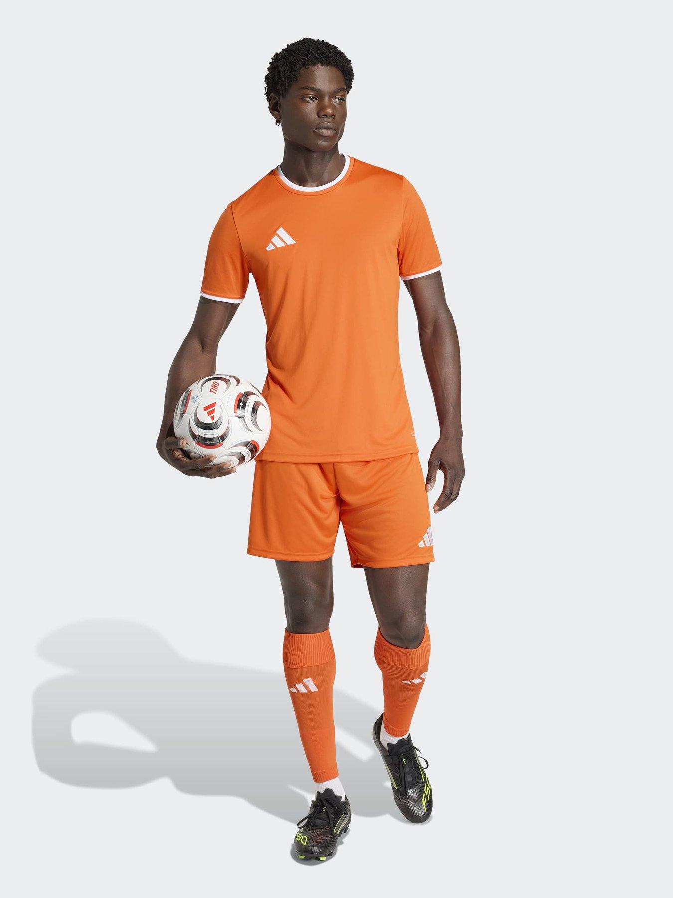 image of adidas-mens-entrada-26-slim-fit-football-t-shirt-orange