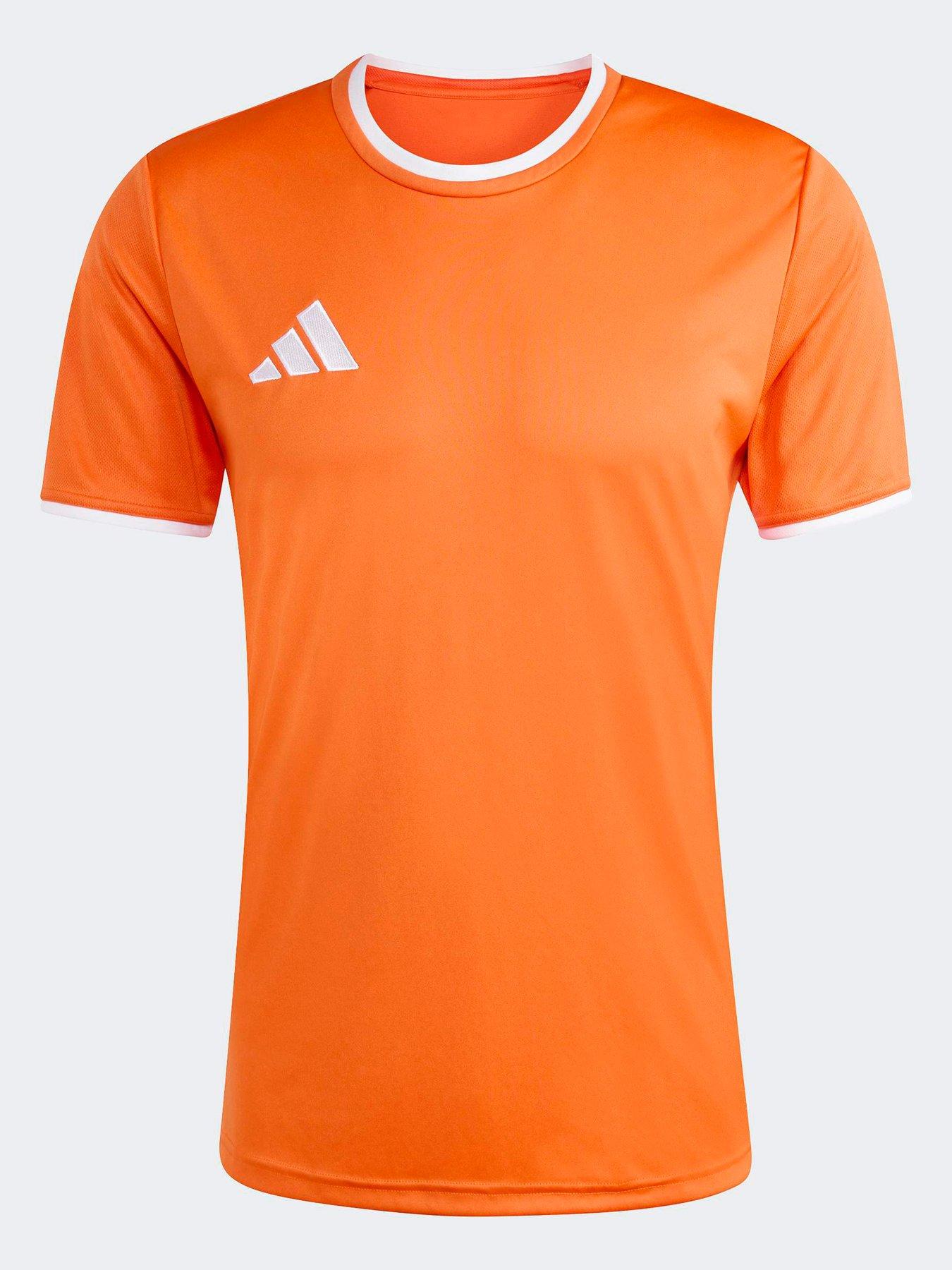  image of adidas-mens-entrada-26-slim-fit-football-t-shirt-orange
