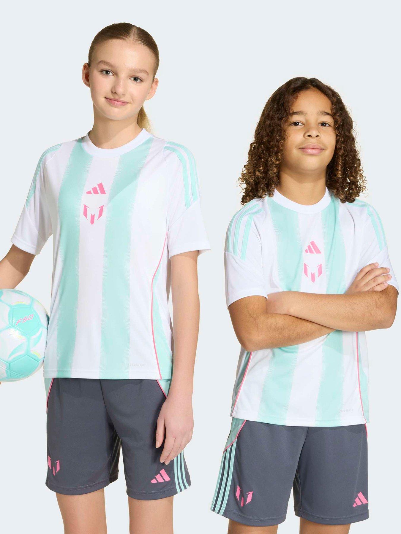 adidas Junior Messi Football Training Jersey - White