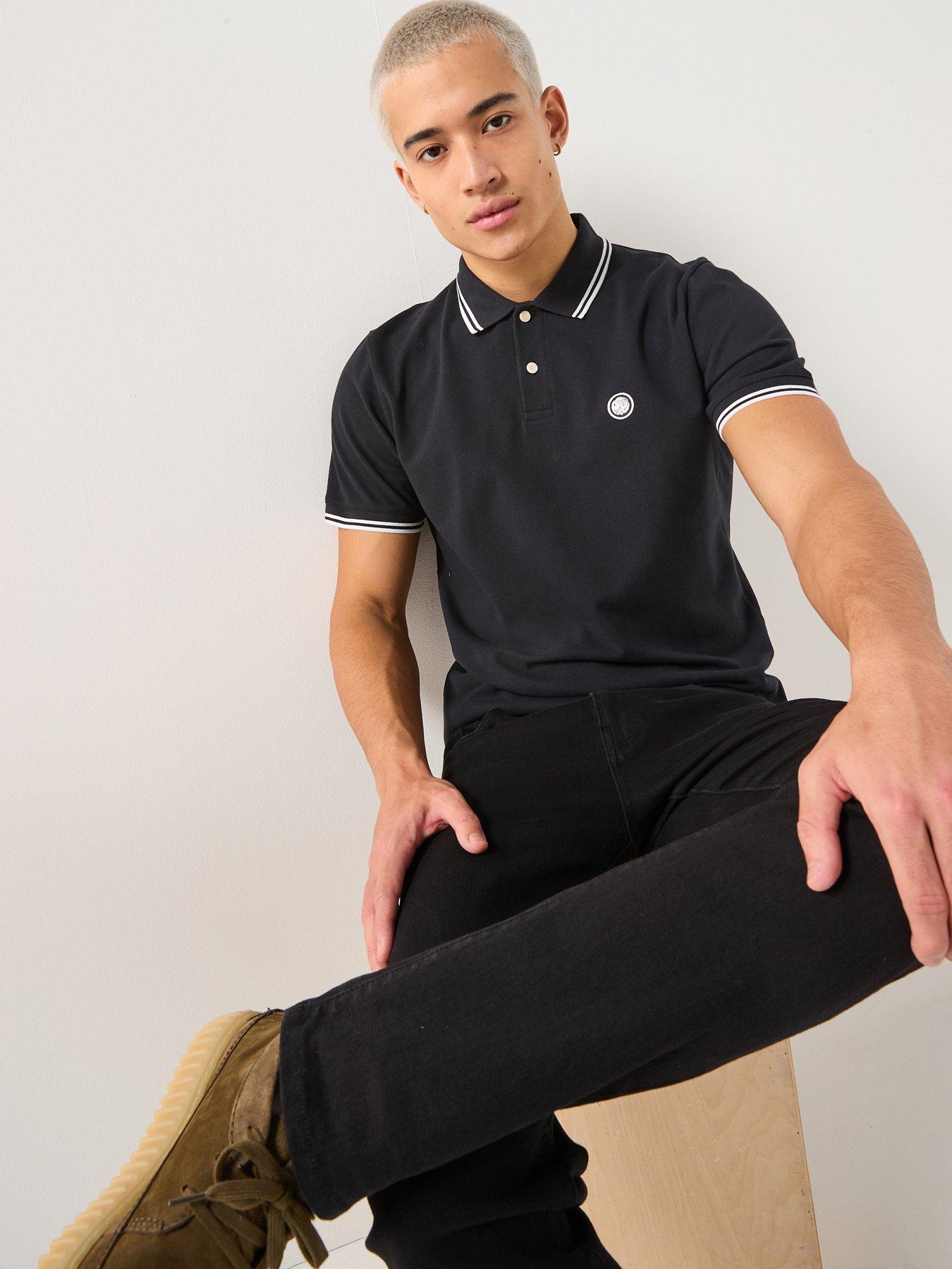  image of pretty-green-barton-polo-shirt-black