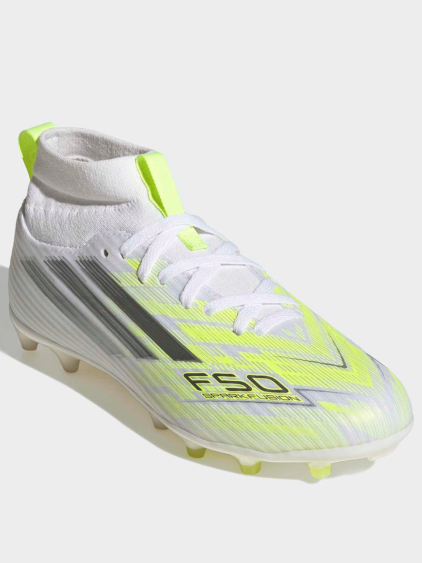 Image 2 of 6 of adidas Girls F50 Sparkfusion League Firm Ground Football Boot - White