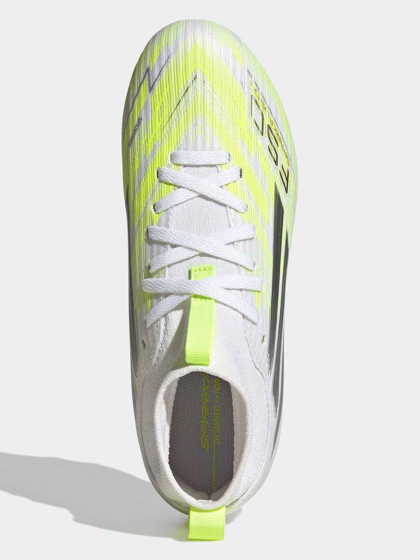 Image 4 of 6 of adidas Girls F50 Sparkfusion League Firm Ground Football Boot - White