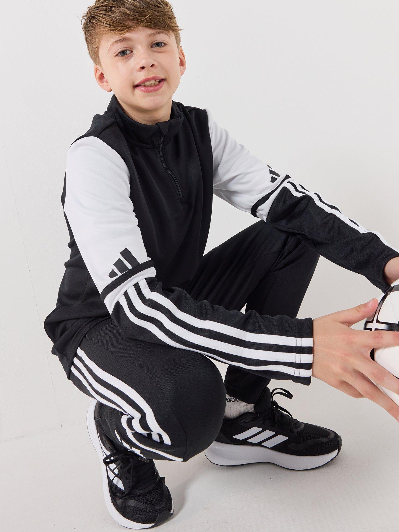 adidas Junior Squadra 25 Football 1/4 Zip Top - Black