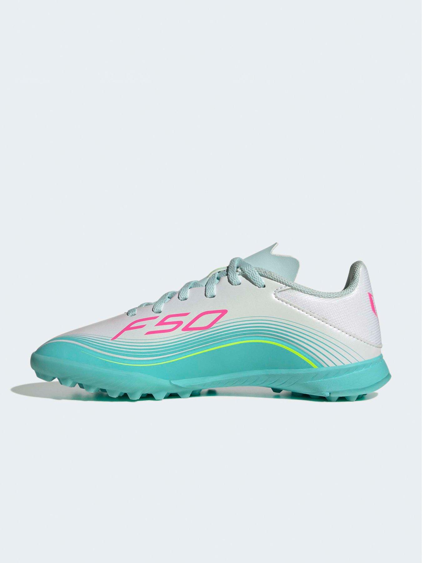 Image 6 of 6 of adidas Junior F50 Messi League Astro Turf Football Boots - White