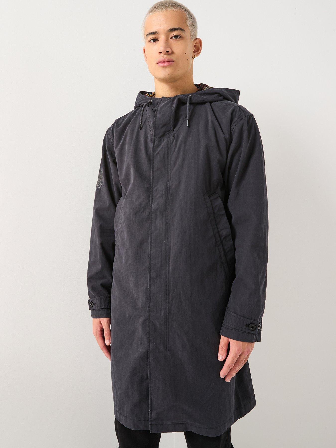  image of pretty-green-feltham-parka-coat-black