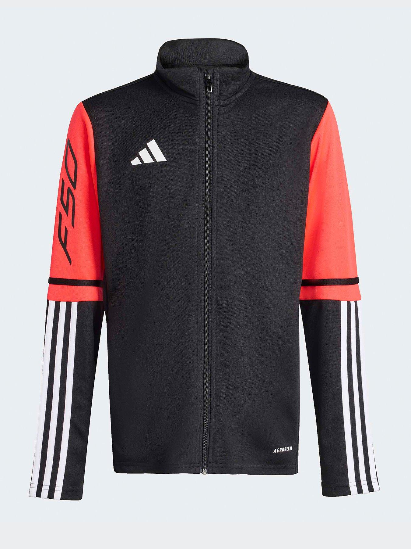 adidas Junior F50 Football Tracksuit Top - Black