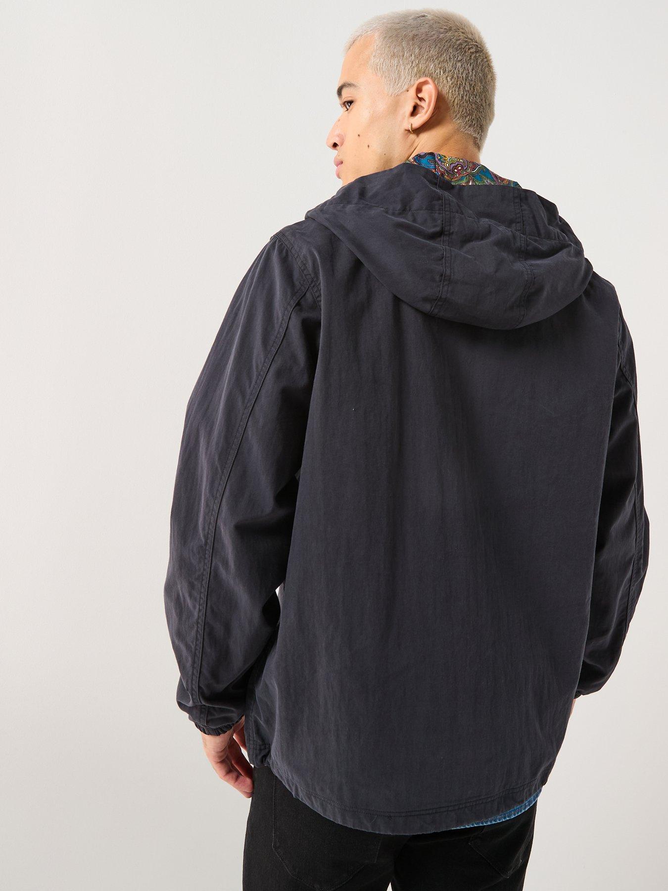 stillFront image of pretty-green-feltham-lightweight-hooded-jacket-black