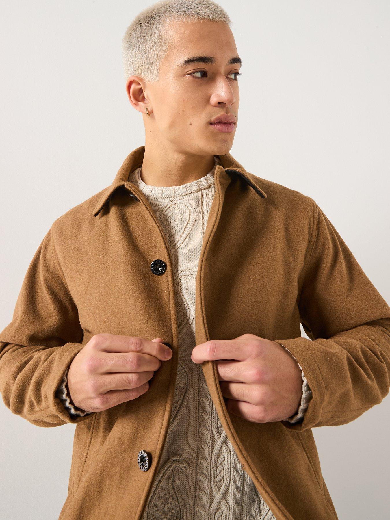  image of pretty-green-randolph-duffle-coat-brown