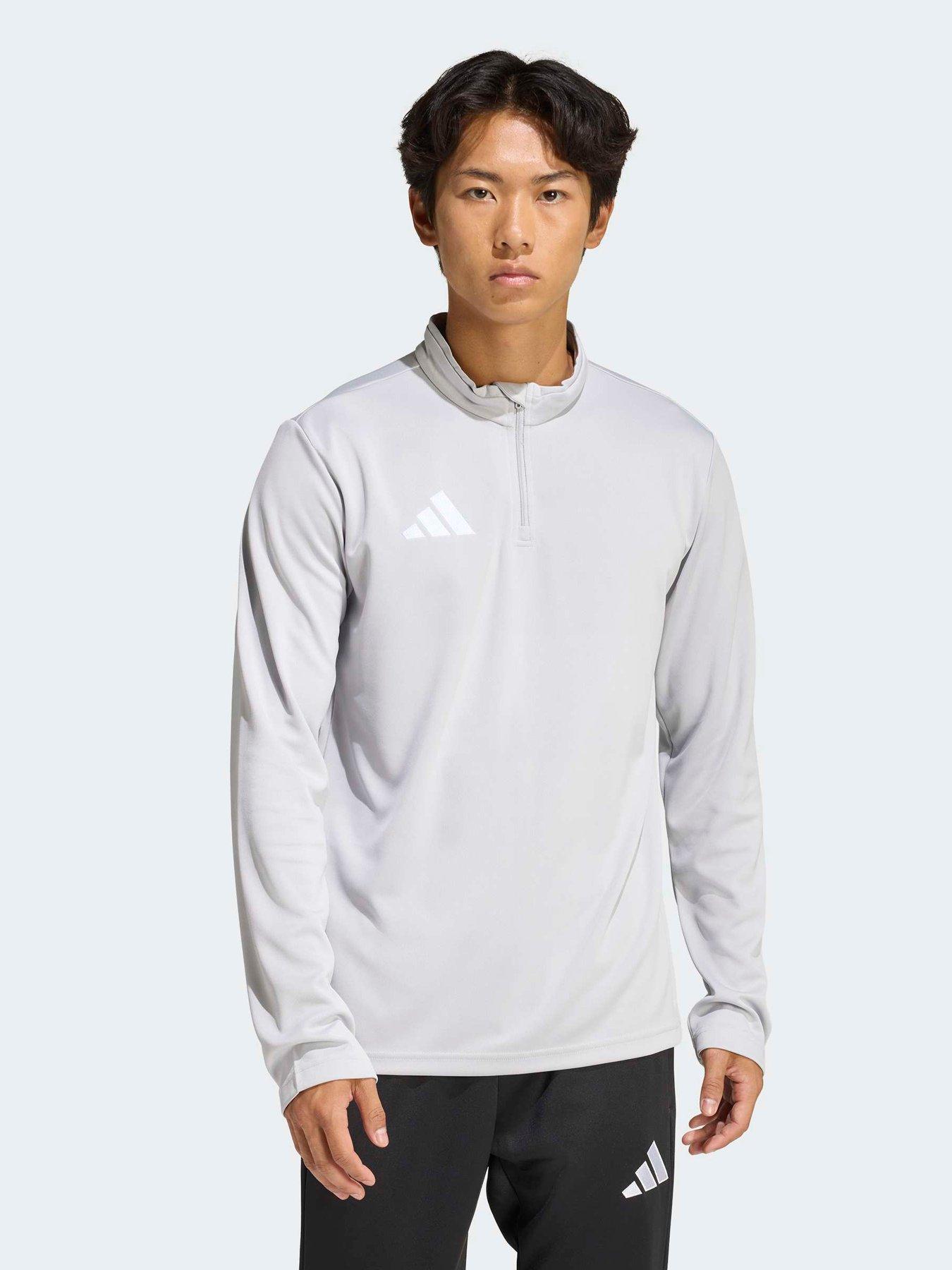 adidas Mens Football Entrada 26 1/4 Zip Training Top - Grey