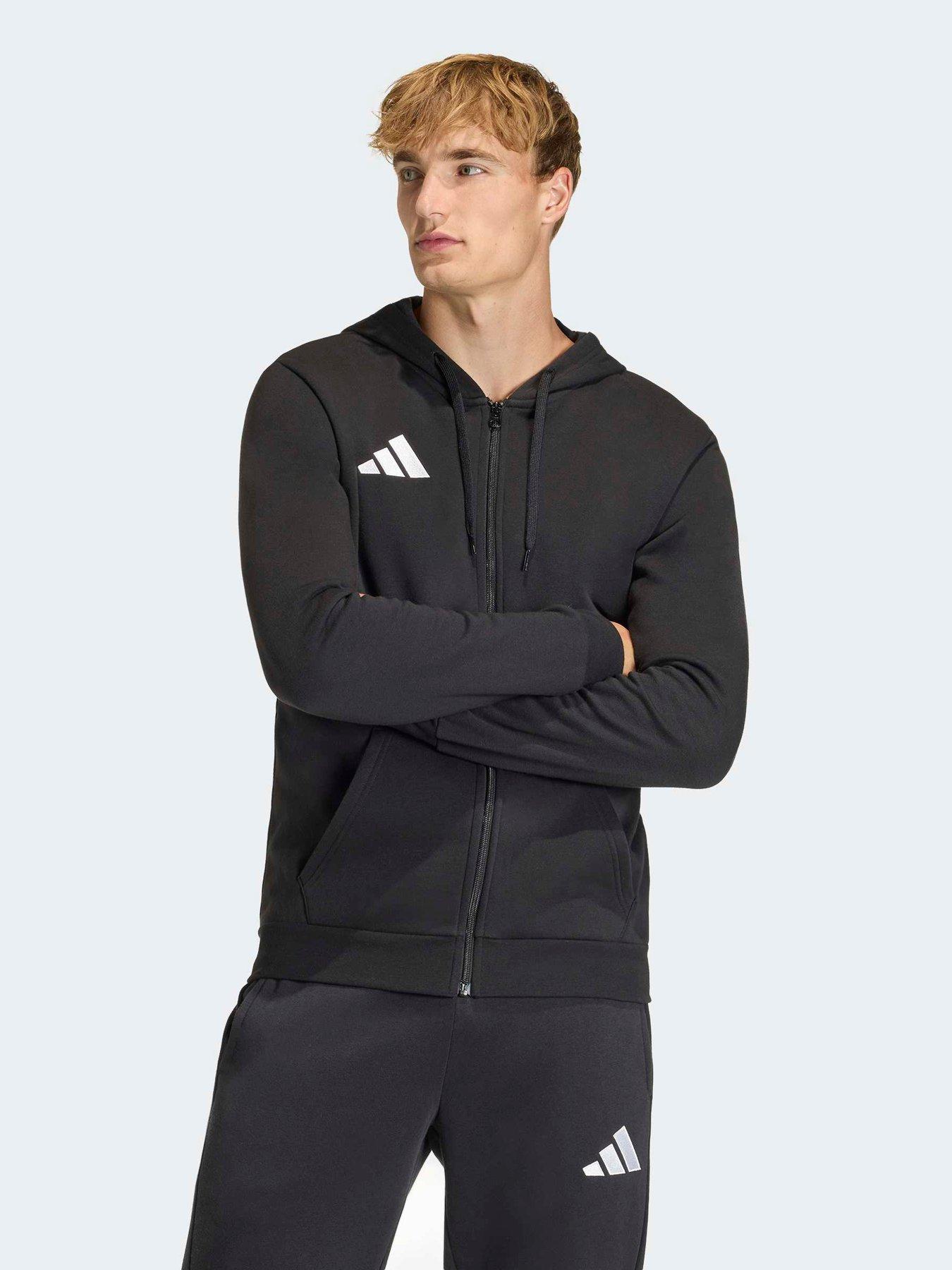 adidas Mens Football Entrada 26 Full Zip Hoody - Black