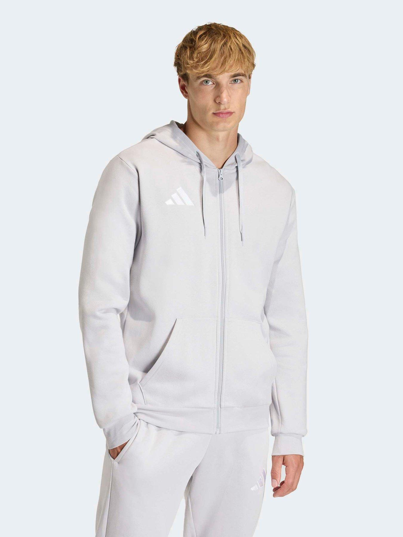 adidas Mens Football Entrada 26 Full Zip Hoody - Grey
