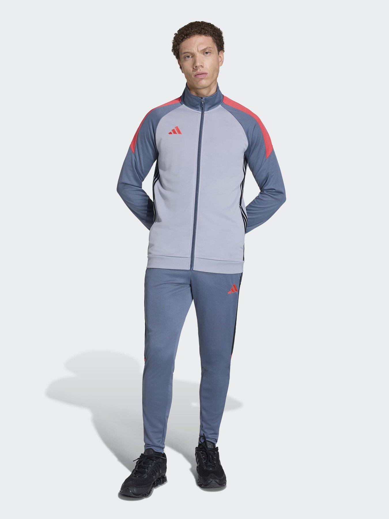 adidas Mens Tiro Football Tracksuit - Grey