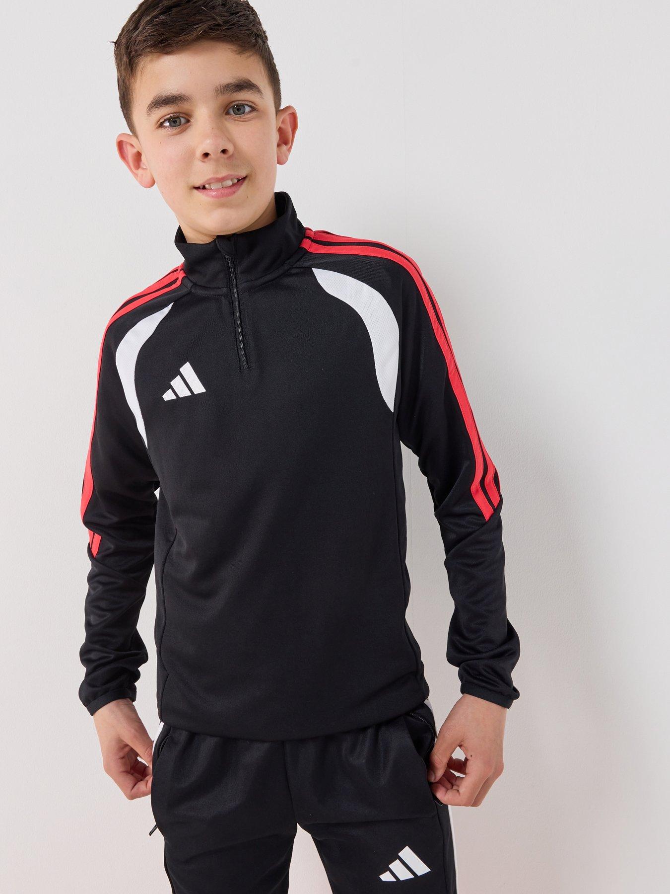 adidas Junior Tiro 26 Football 1/4 Zip Top - Black