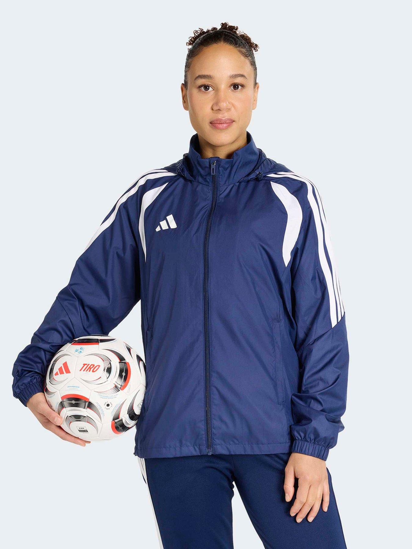 adidas Womens Tiro 26 Football Windbreaker Jacket - Navy