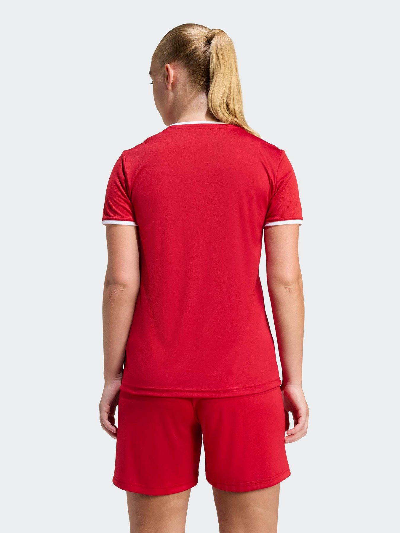 Image 2 of 5 of adidas Womens Entrada 26 Football Training Jersey - Red