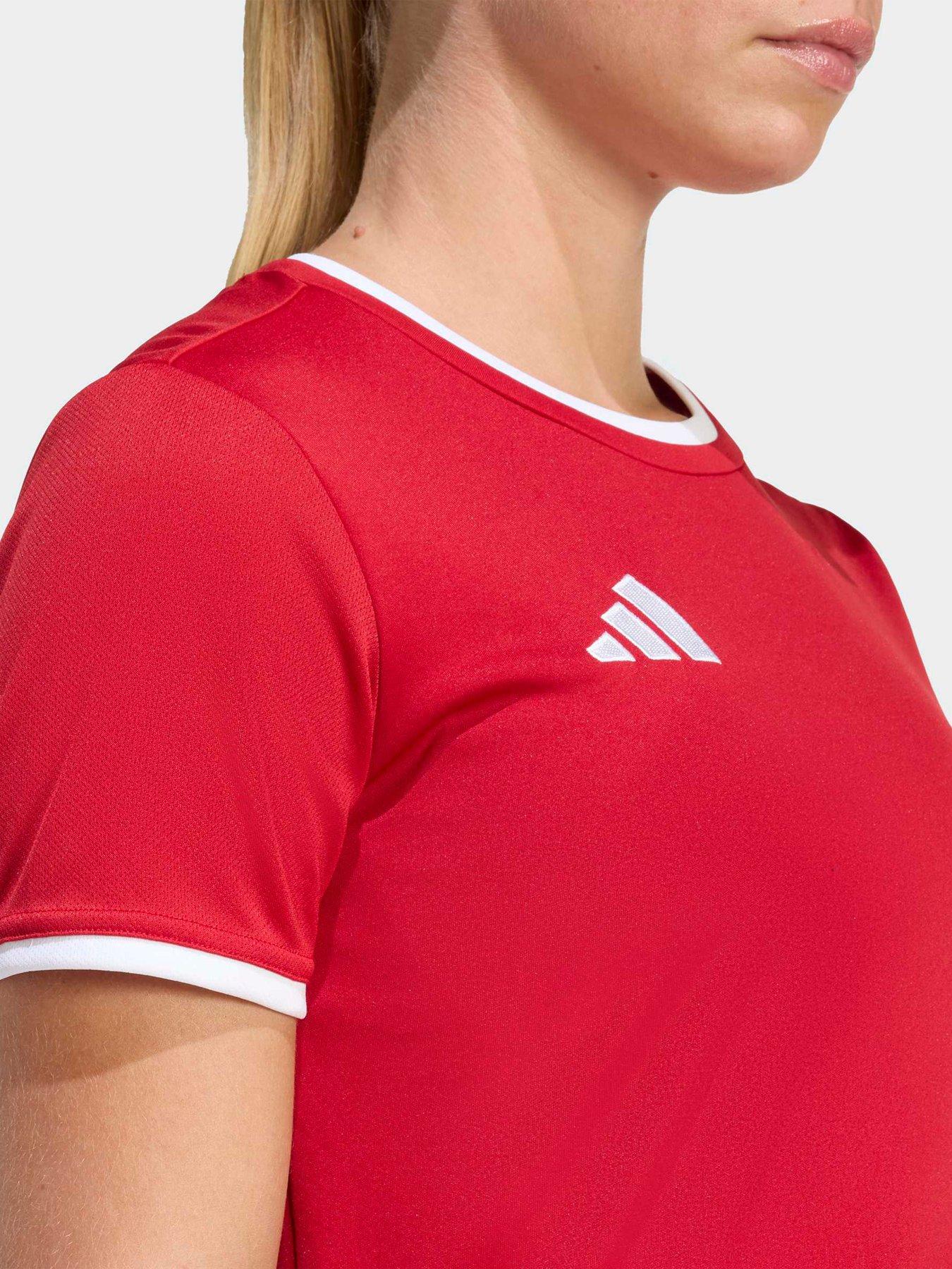 Image 4 of 5 of adidas Womens Entrada 26 Football Training Jersey - Red