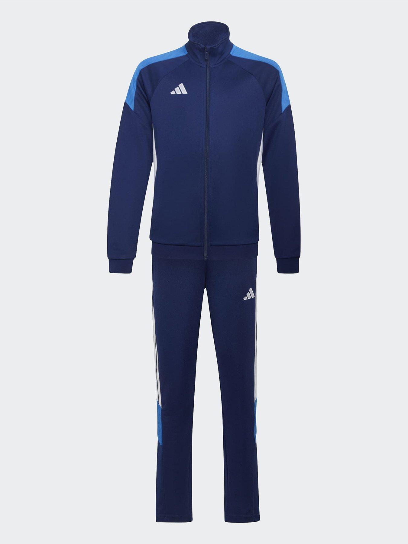Image 1 of 5 of adidas Junior Tiro Football Tracksuit - Dark Blue