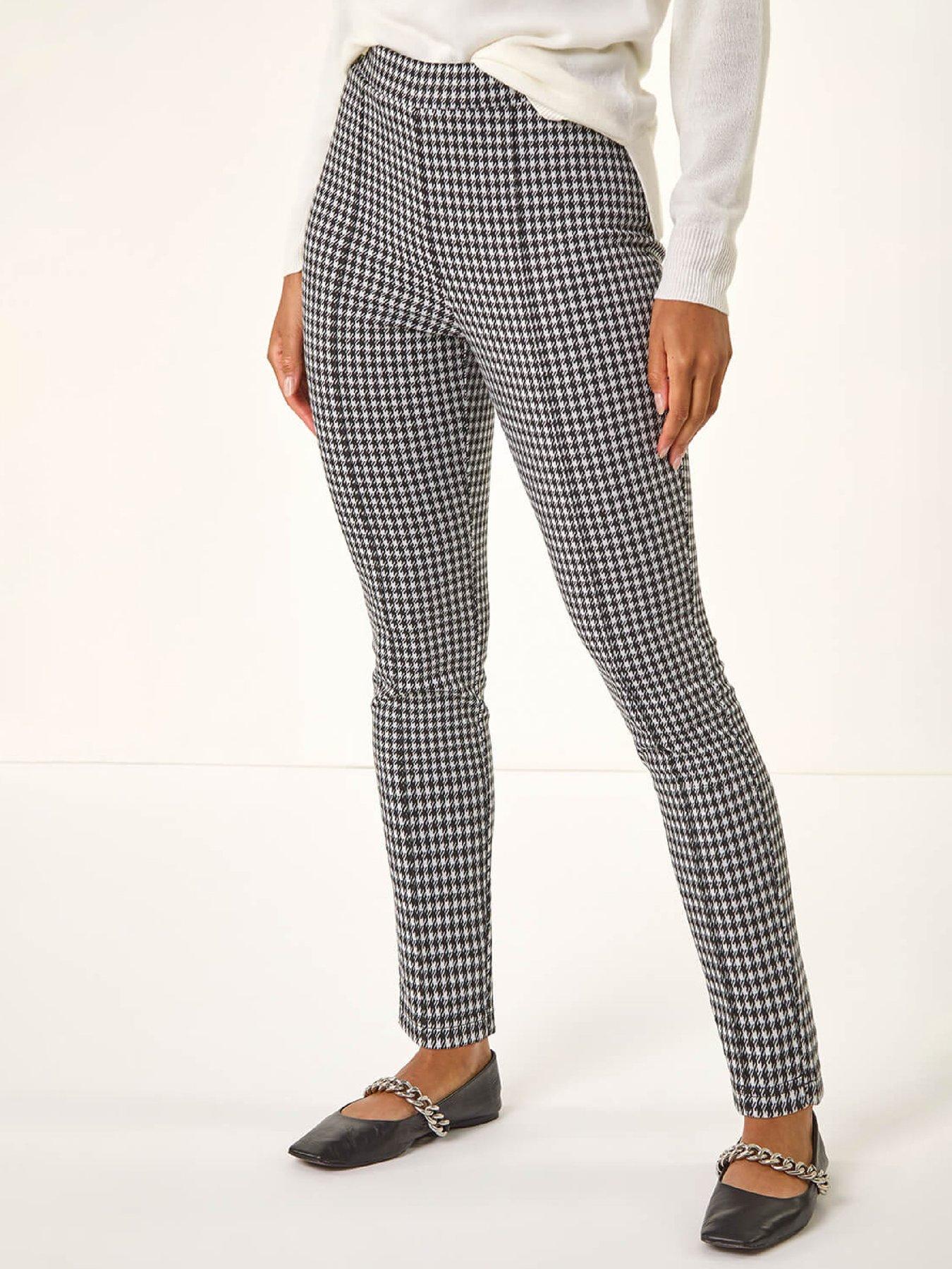 roman-check-print-ponte-slim-leg-trouser-black