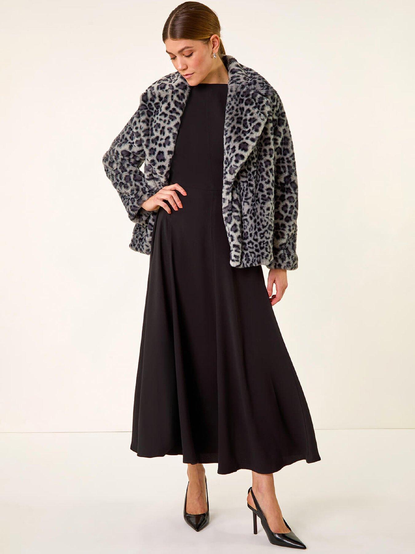  image of roman-faux-snow-leopard-fur-coat-grey