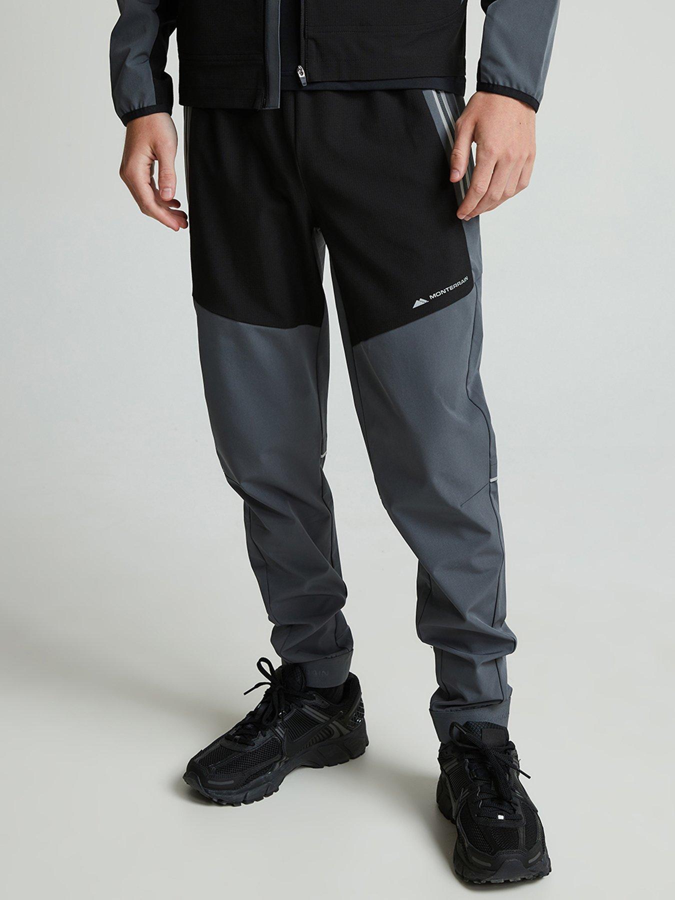  image of monterrain-boys-ventax-woven-running-pants-jet-iron-gate