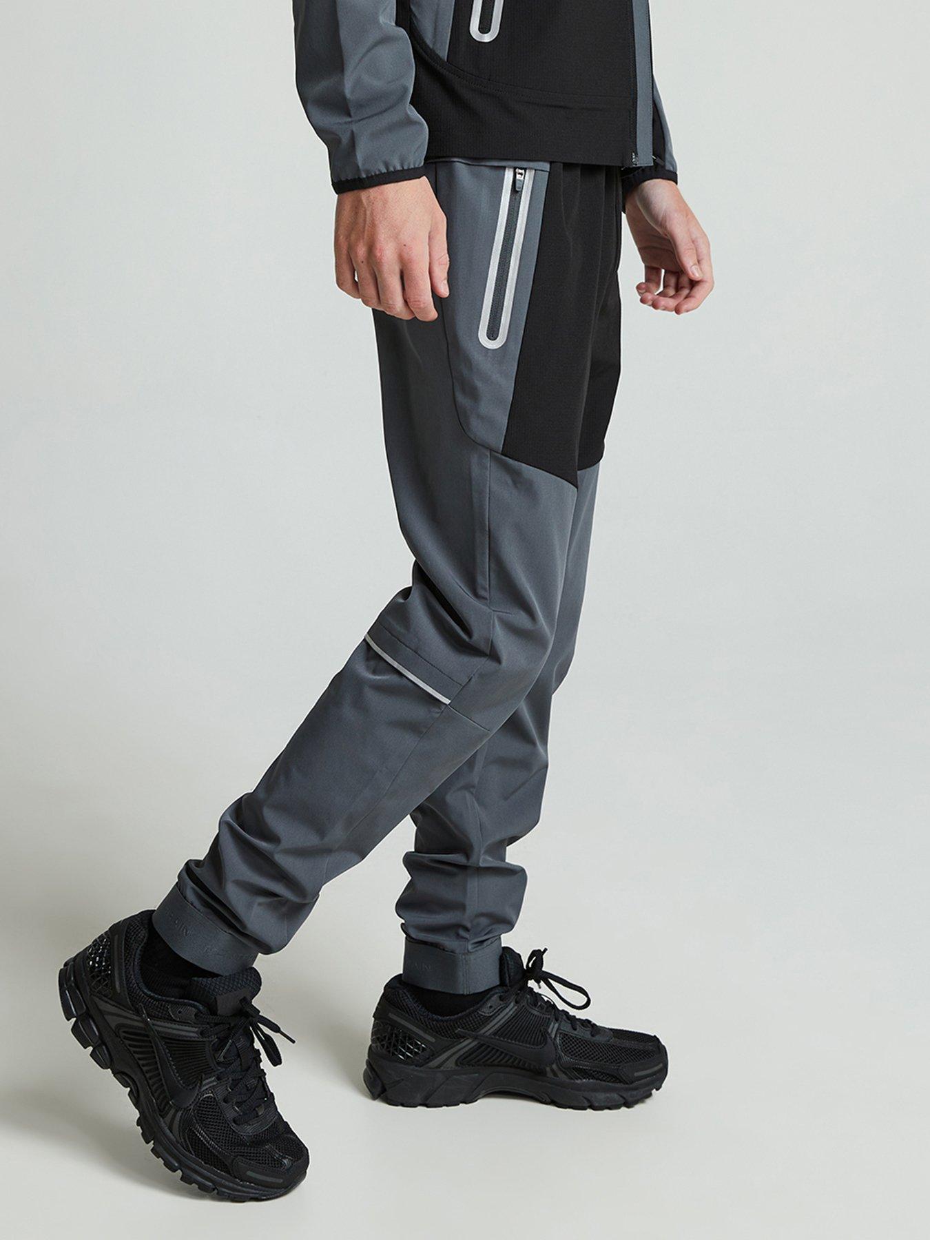  image of monterrain-boys-ventax-woven-running-pants-jet-iron-gate