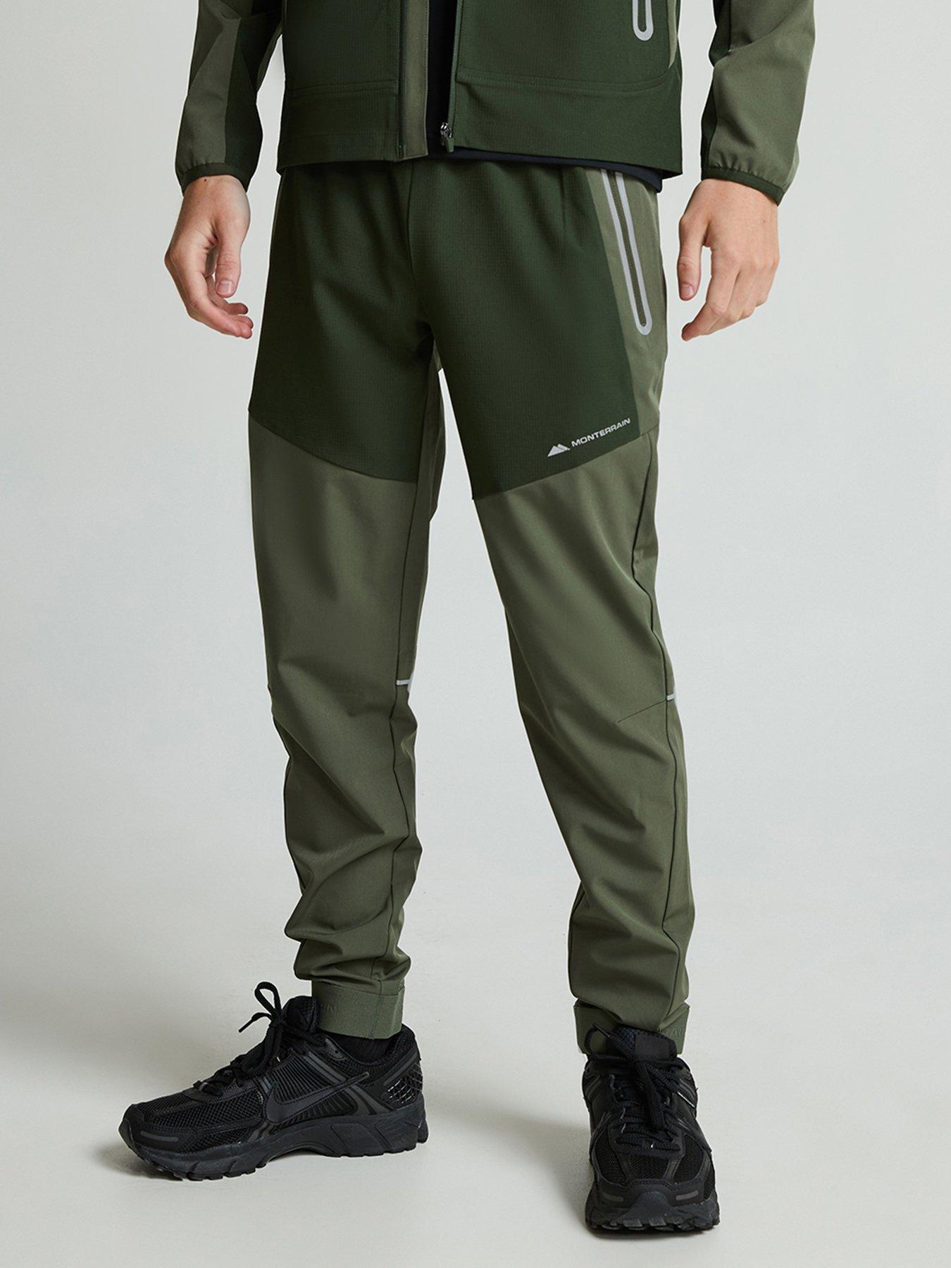 Monterrain Boys Ventax Woven Running Pants - Kombu Green / Beetle