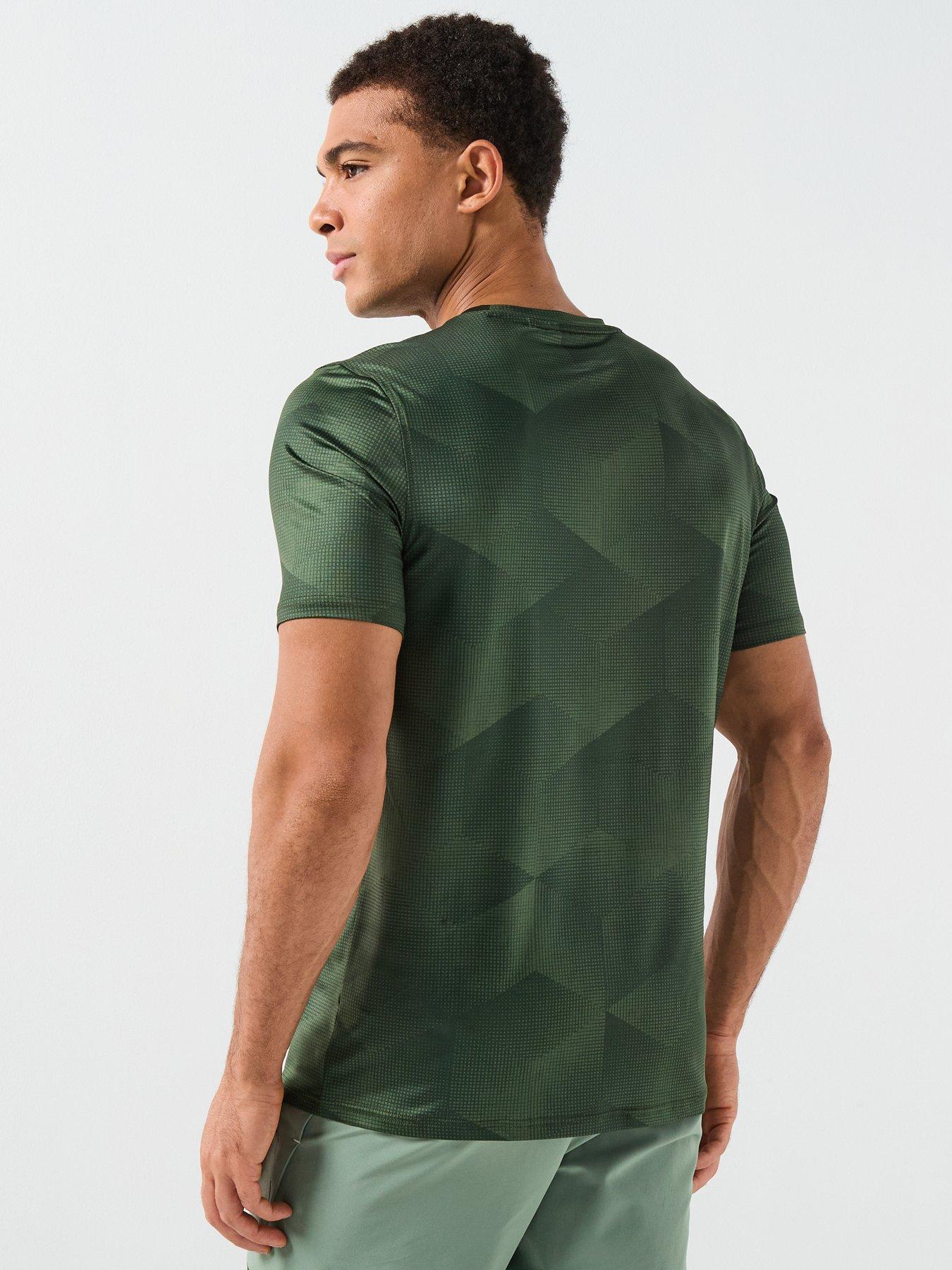 Image 2 of 6 of Monterrain Mens Crosshatch T-Shirt - Green