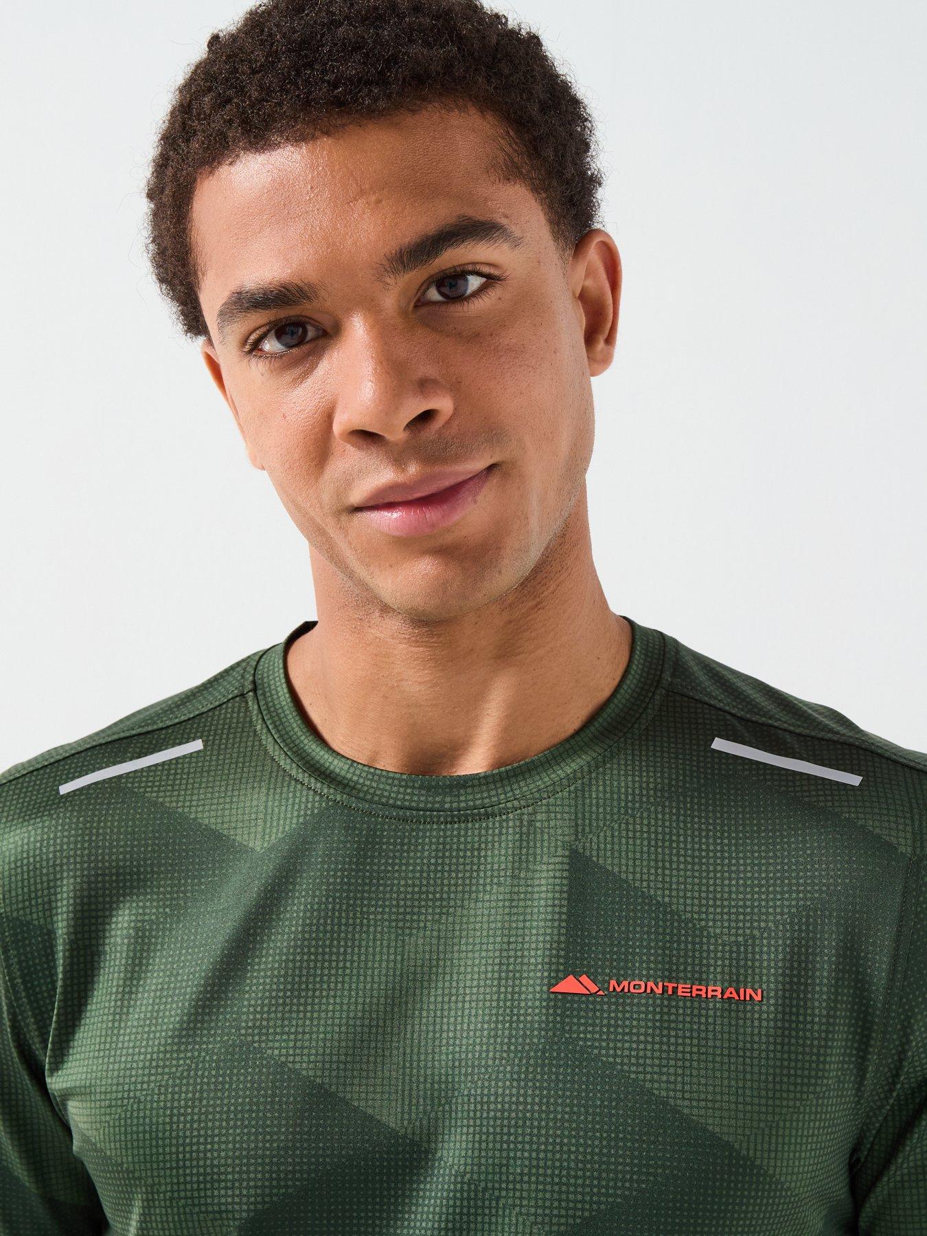 Image 4 of 6 of Monterrain Mens Crosshatch T-Shirt - Green