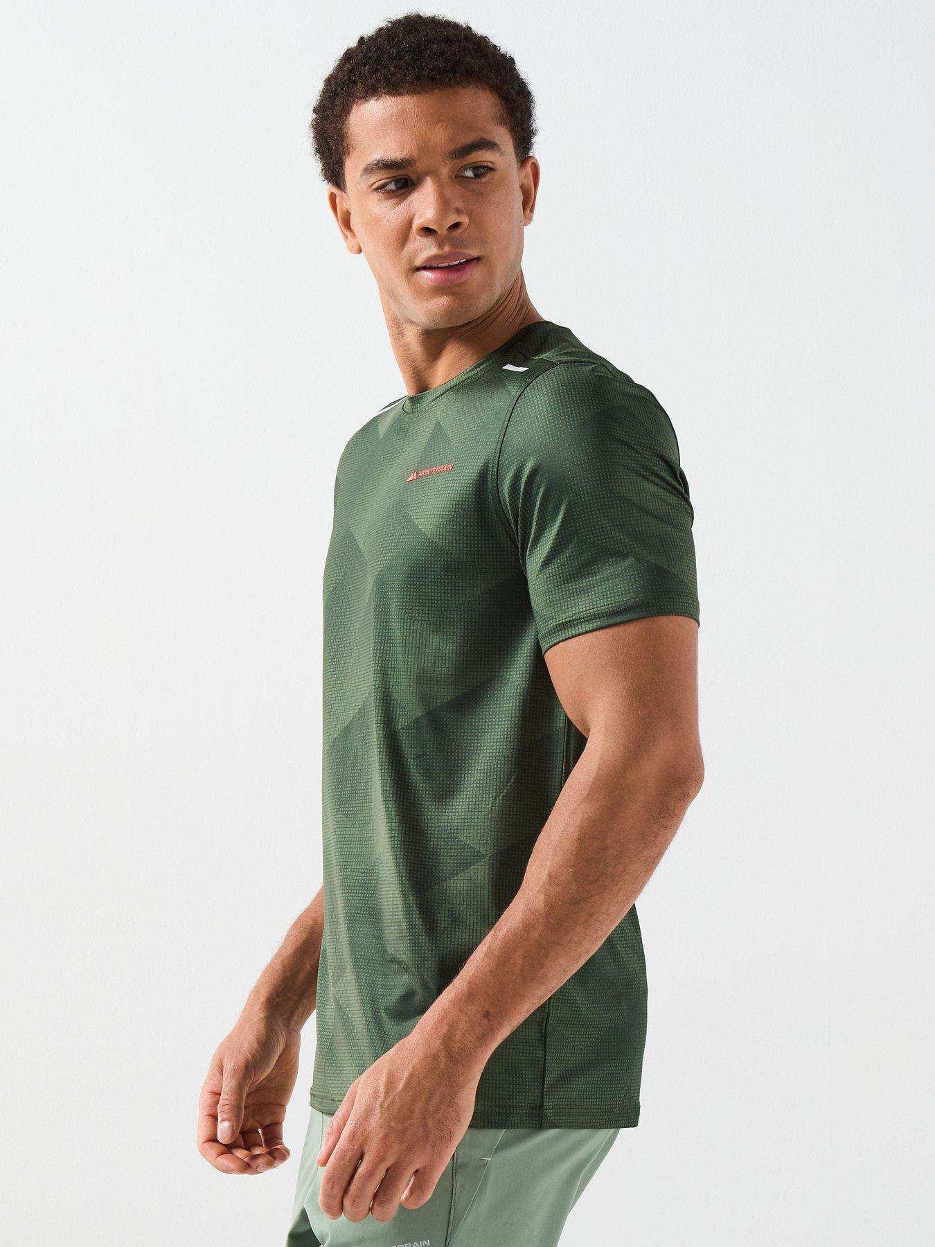 Image 5 of 6 of Monterrain Mens Crosshatch T-Shirt - Green