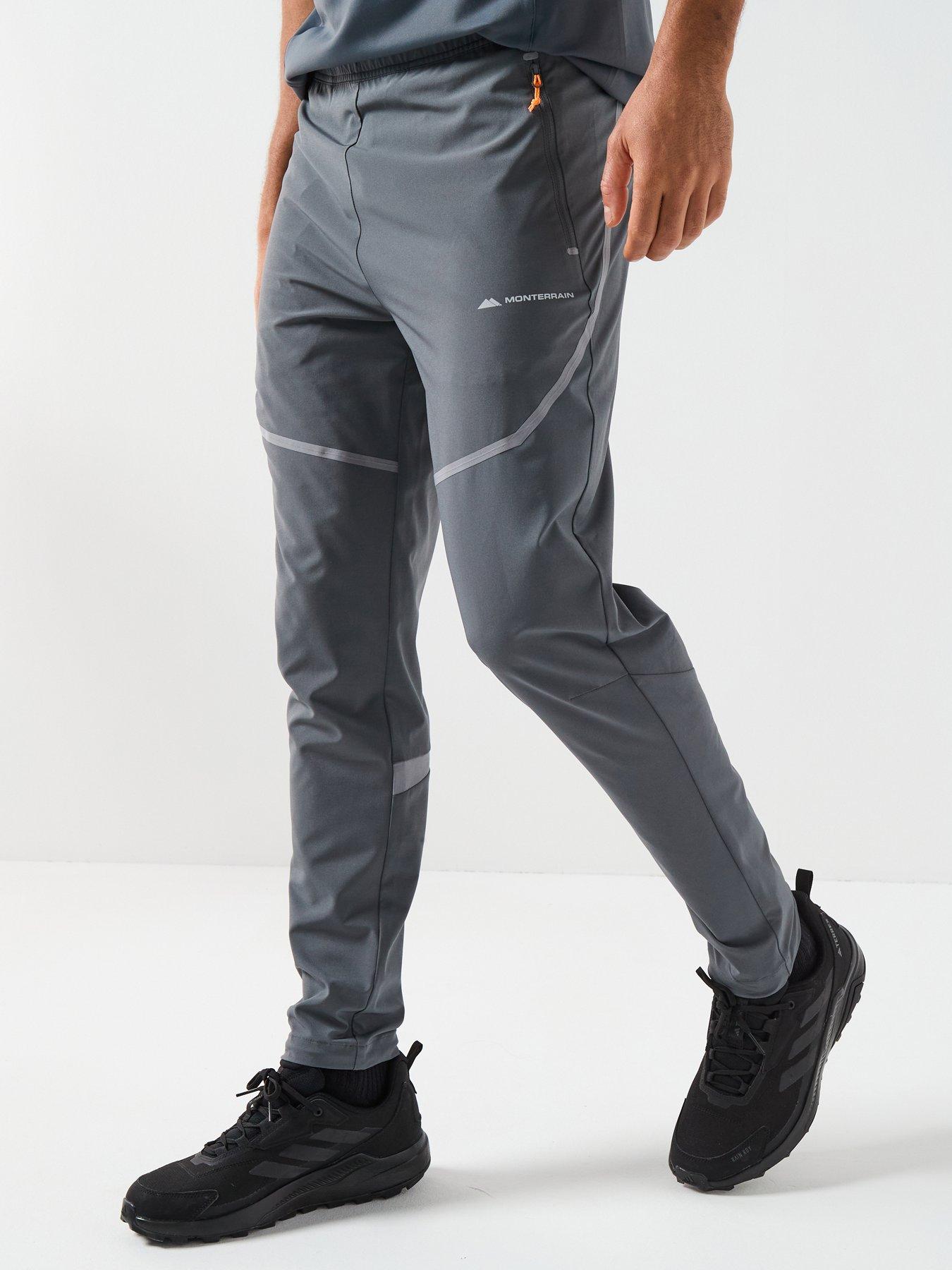 Monterrain Mens Defence Woven Running Pant - Iron Gate / Asphalt / Night Owl / Orange Pop