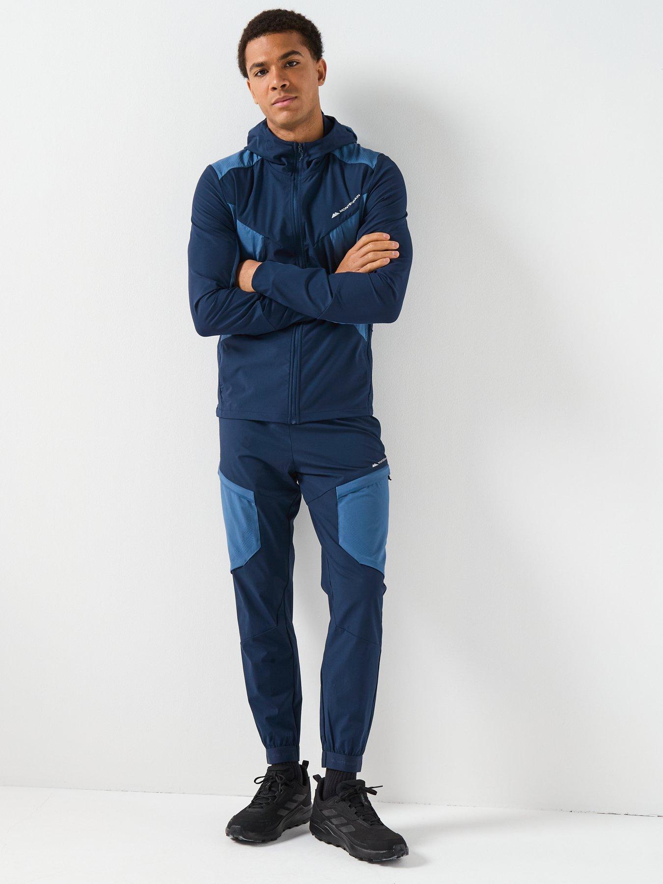 Image 6 of 6 of Monterrain Mens Dynamic 20 Woven Pant - Iris / Ensign Blue - Black