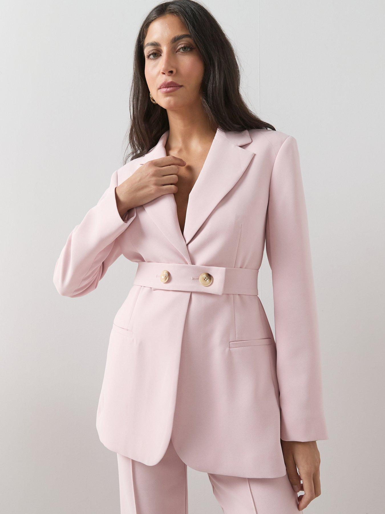 The Very Collection Occasion Belt Cinched Blazer - Pink