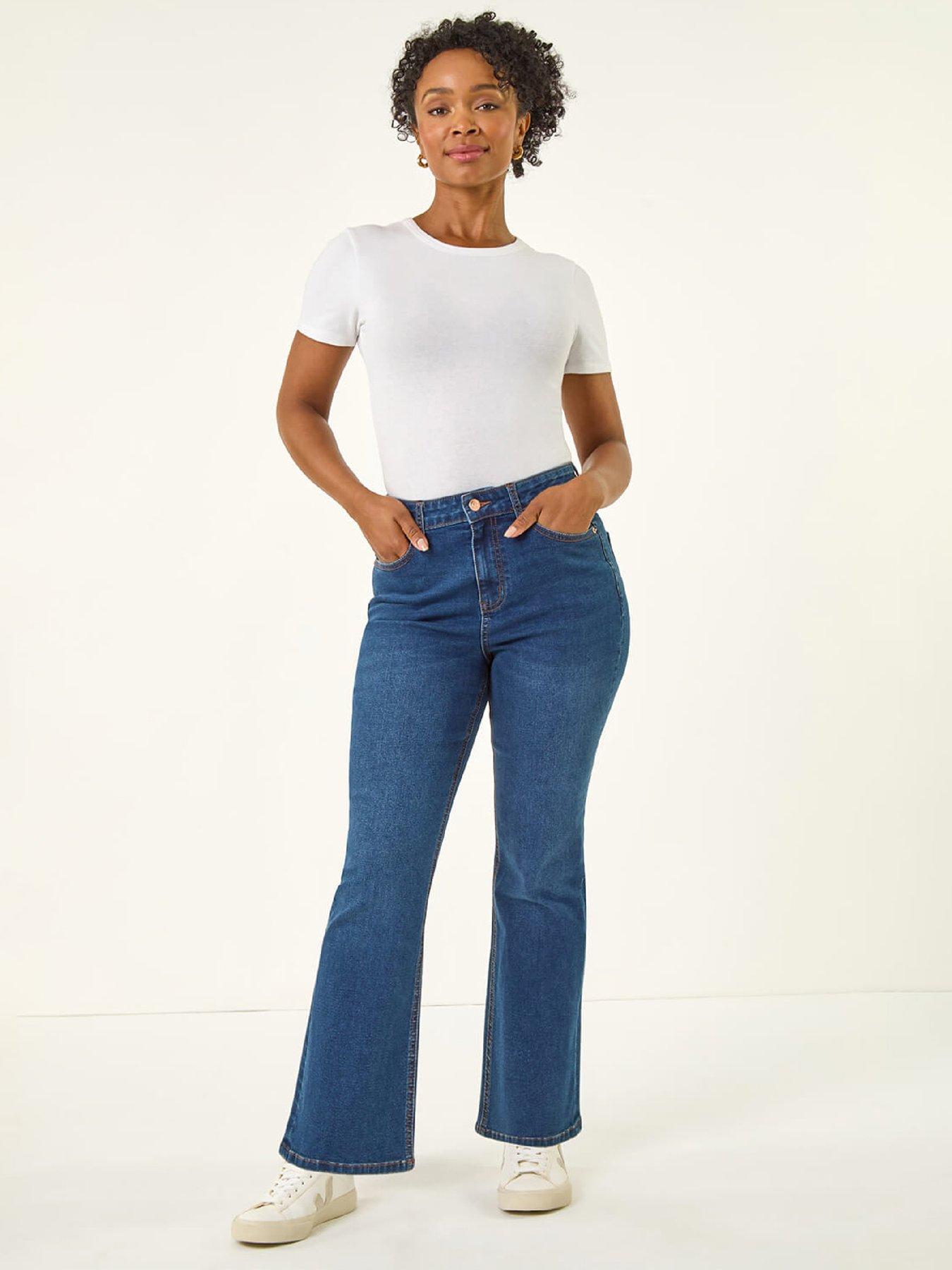 Image 3 of 5 of Roman Petite Bootcut Stretch Jeans - Indigo