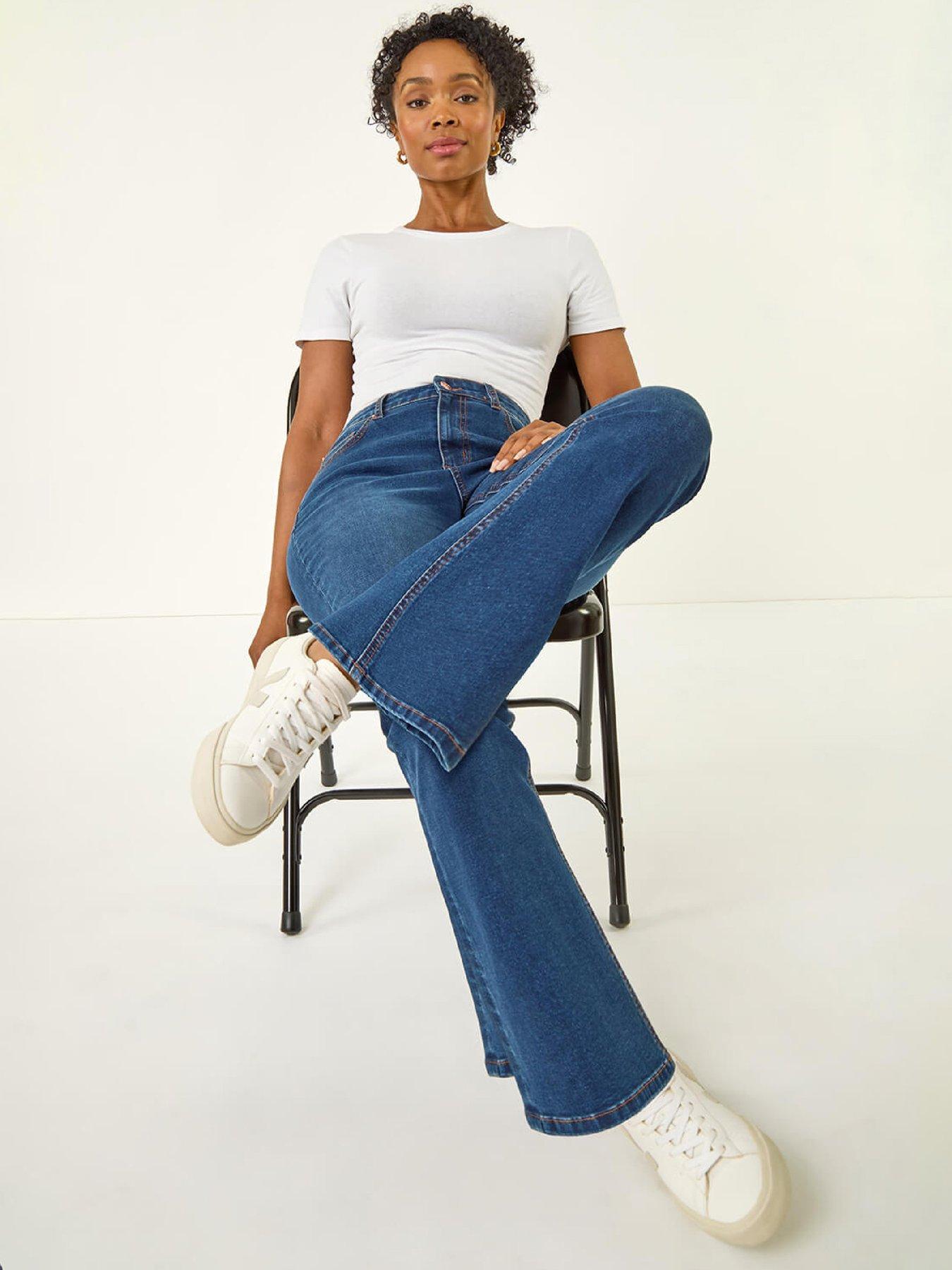 Image 4 of 5 of Roman Petite Bootcut Stretch Jeans - Indigo