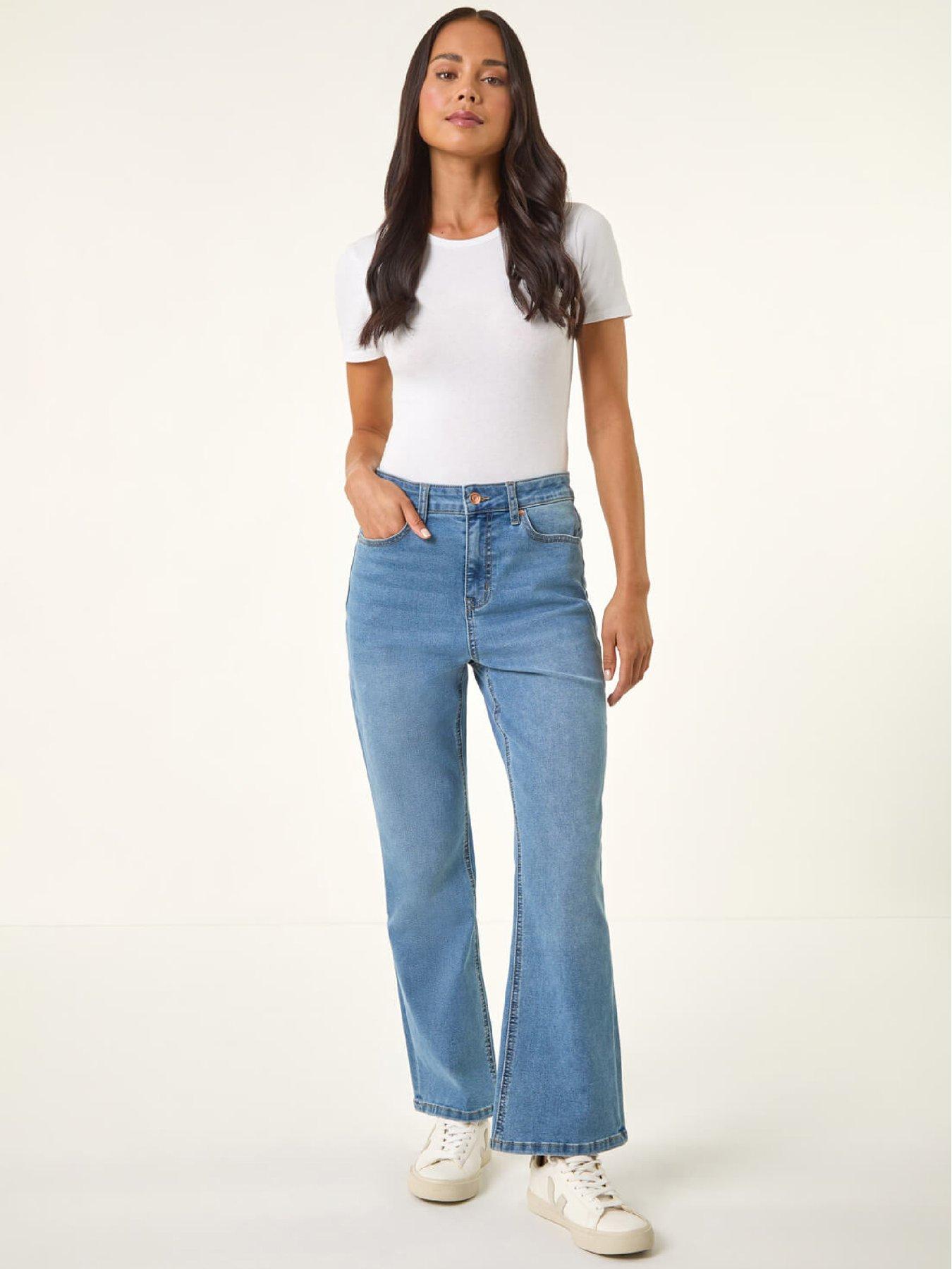  image of roman-petite-bootcut-stretch-jeans-denim