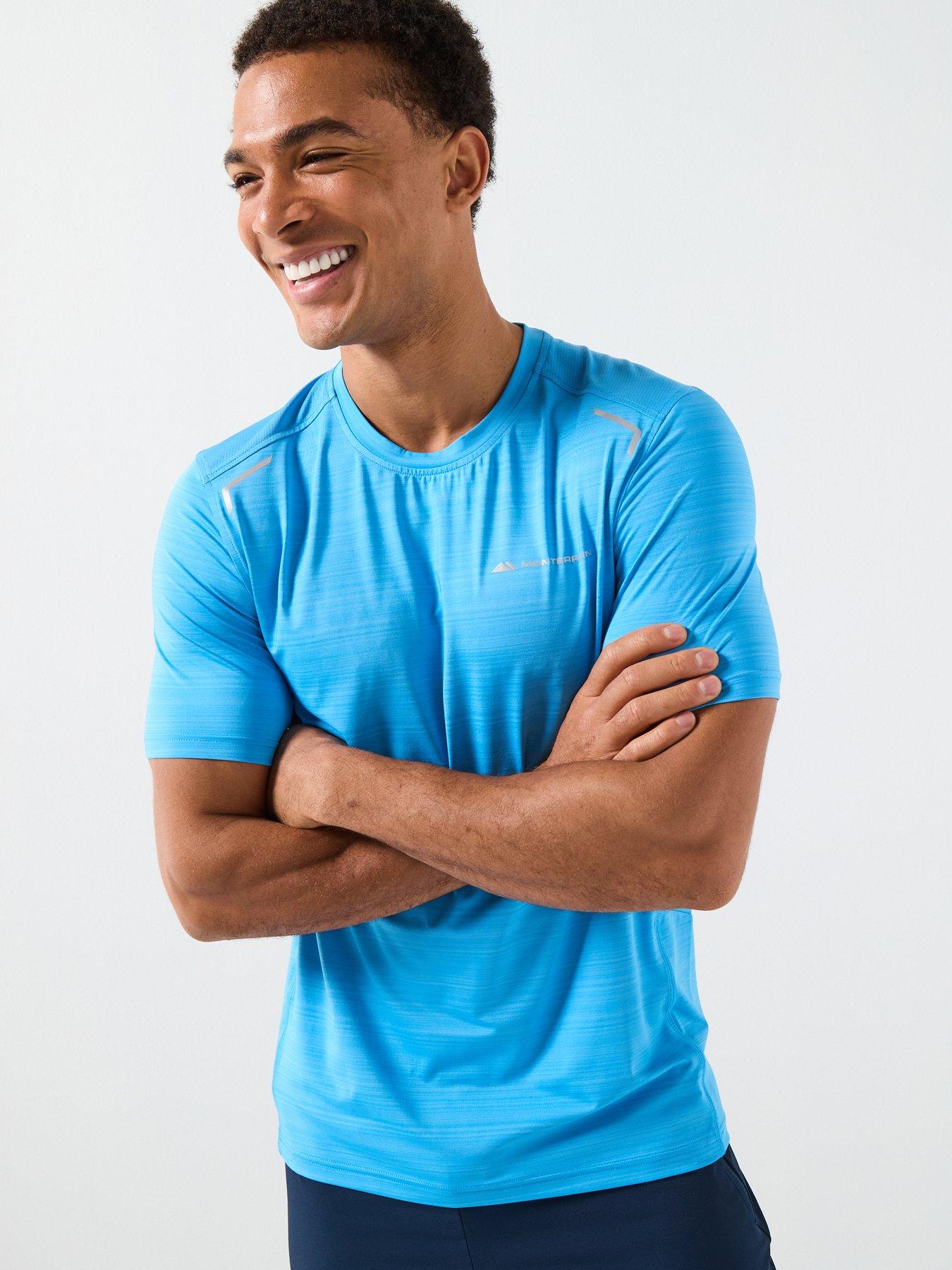 Monterrain Mens Lyder 3.0 Space Dye T-Shirt - Azure Blue