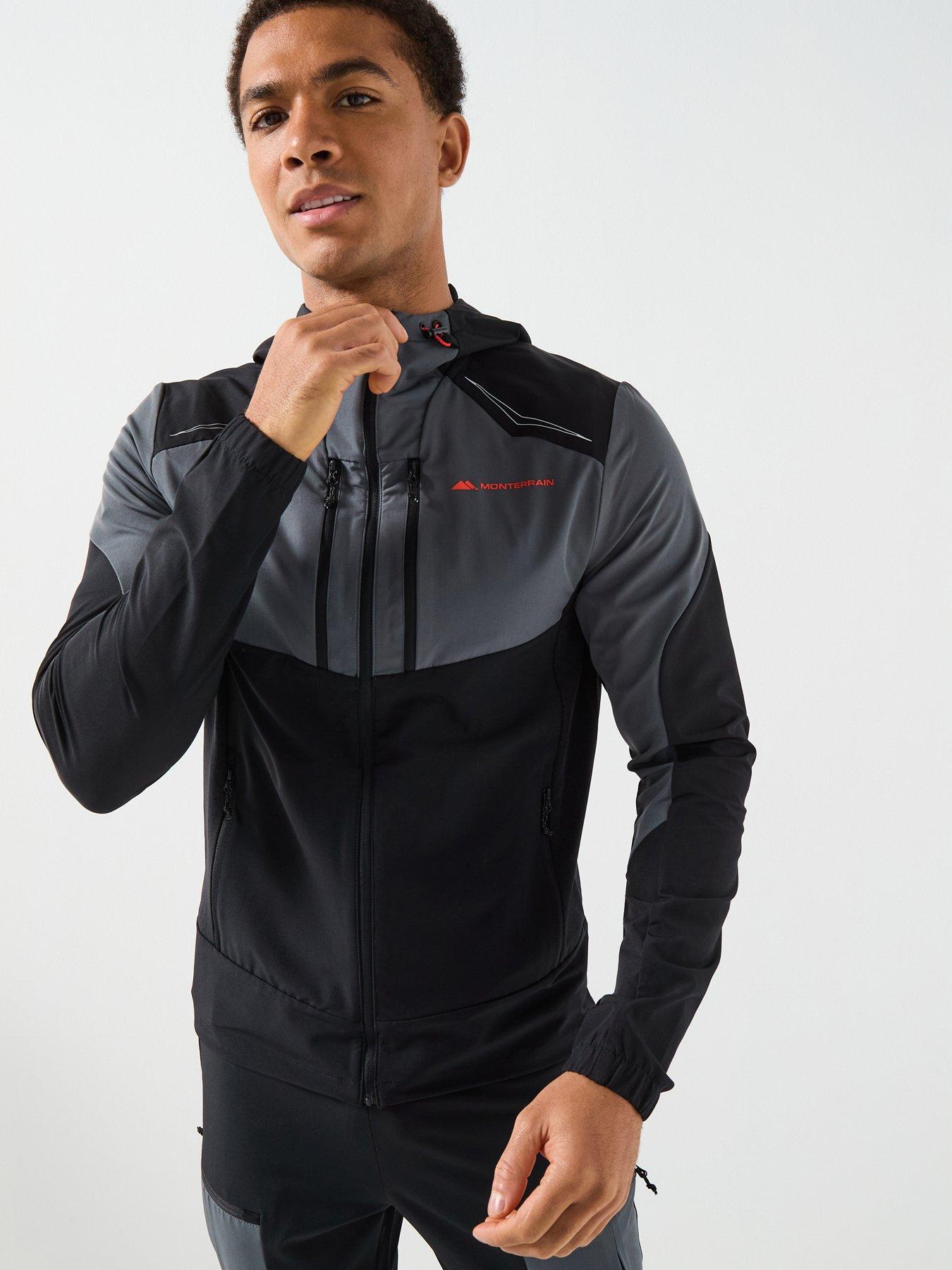 Monterrain Mens Orbit Woven Running Hoody - Black