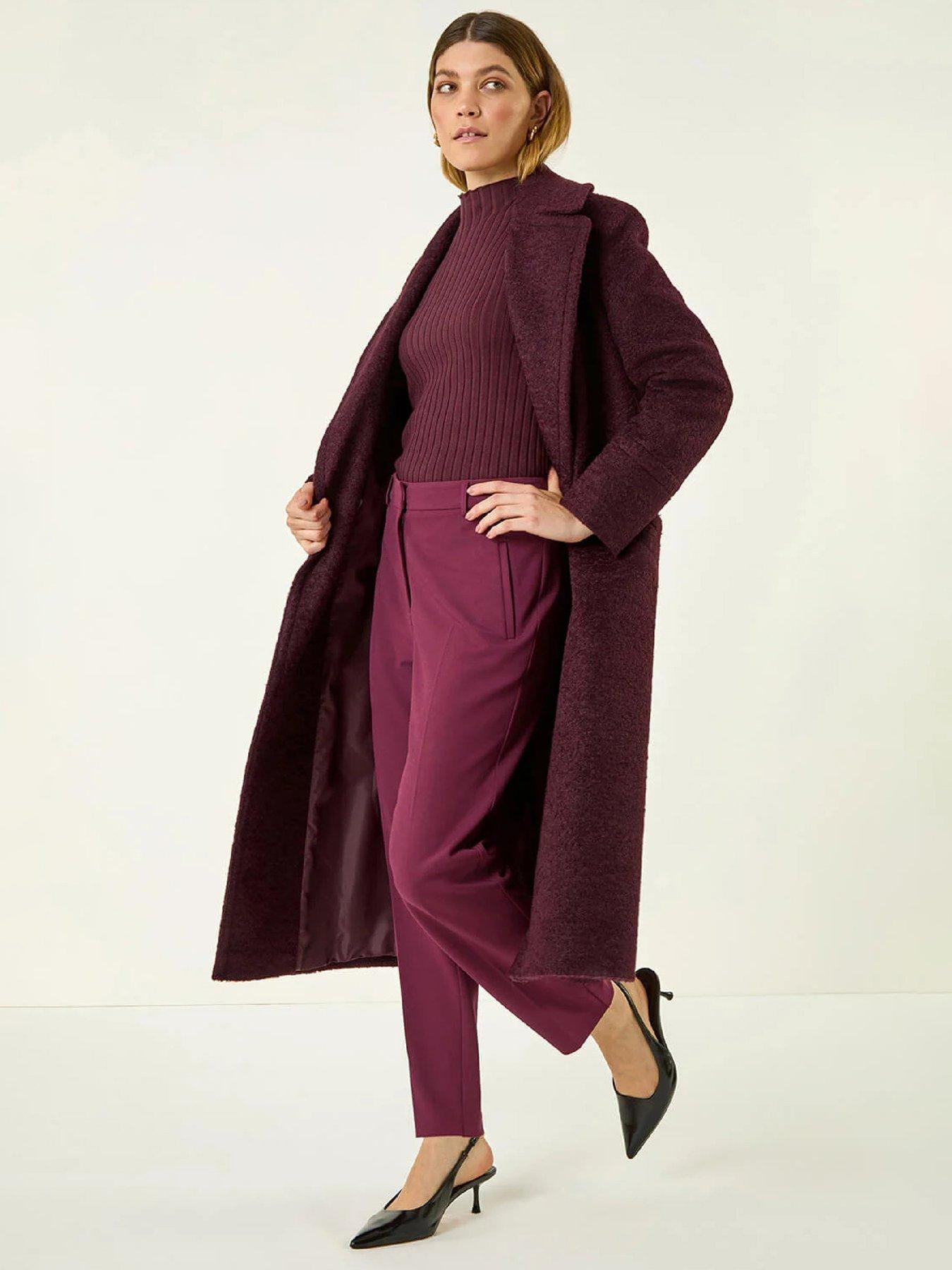  image of roman-long-straight-leg-stretch-trouser-aubergine