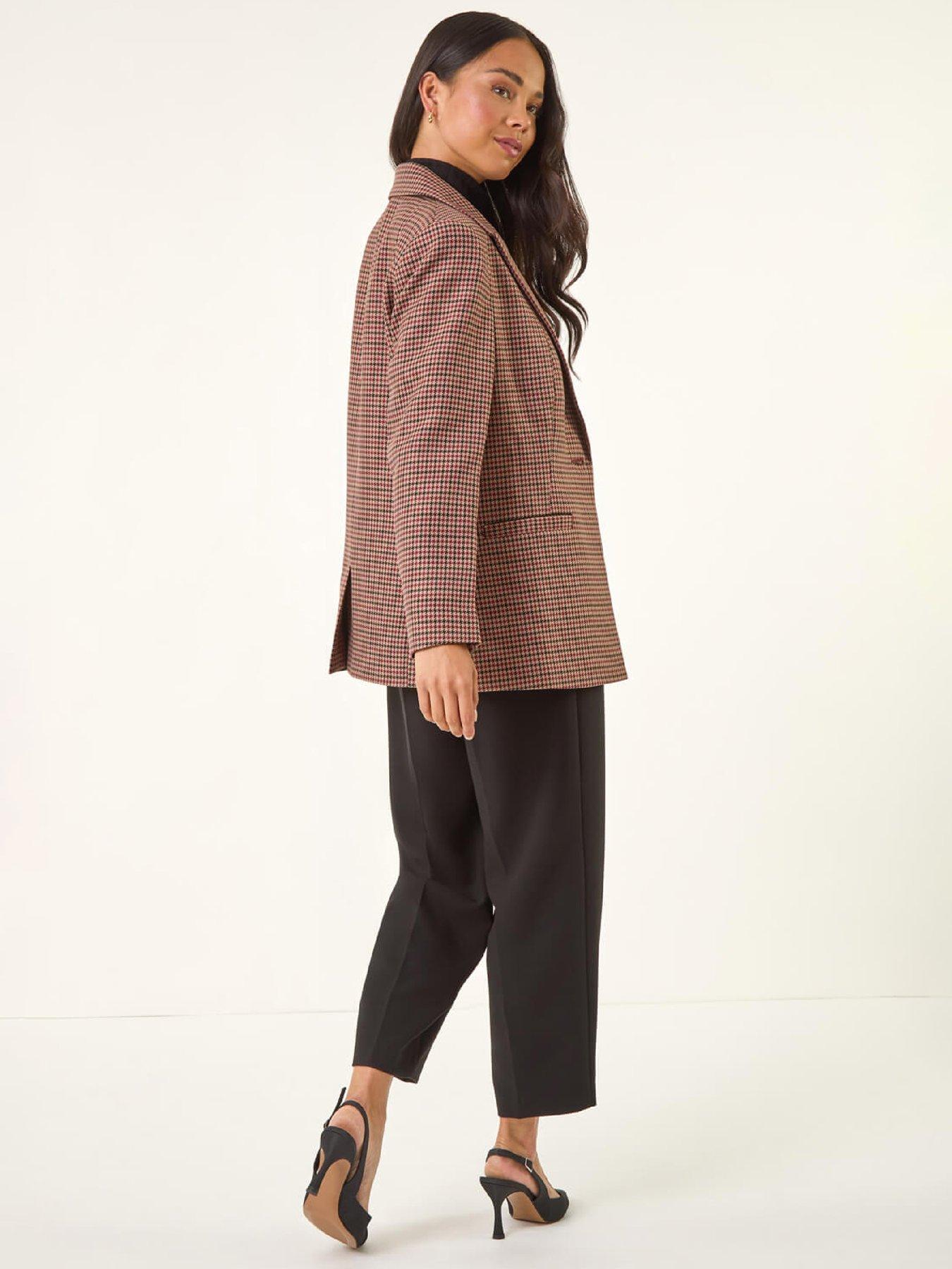 Image 2 of 5 of Roman Petite Houndstooth Blazer - Multi