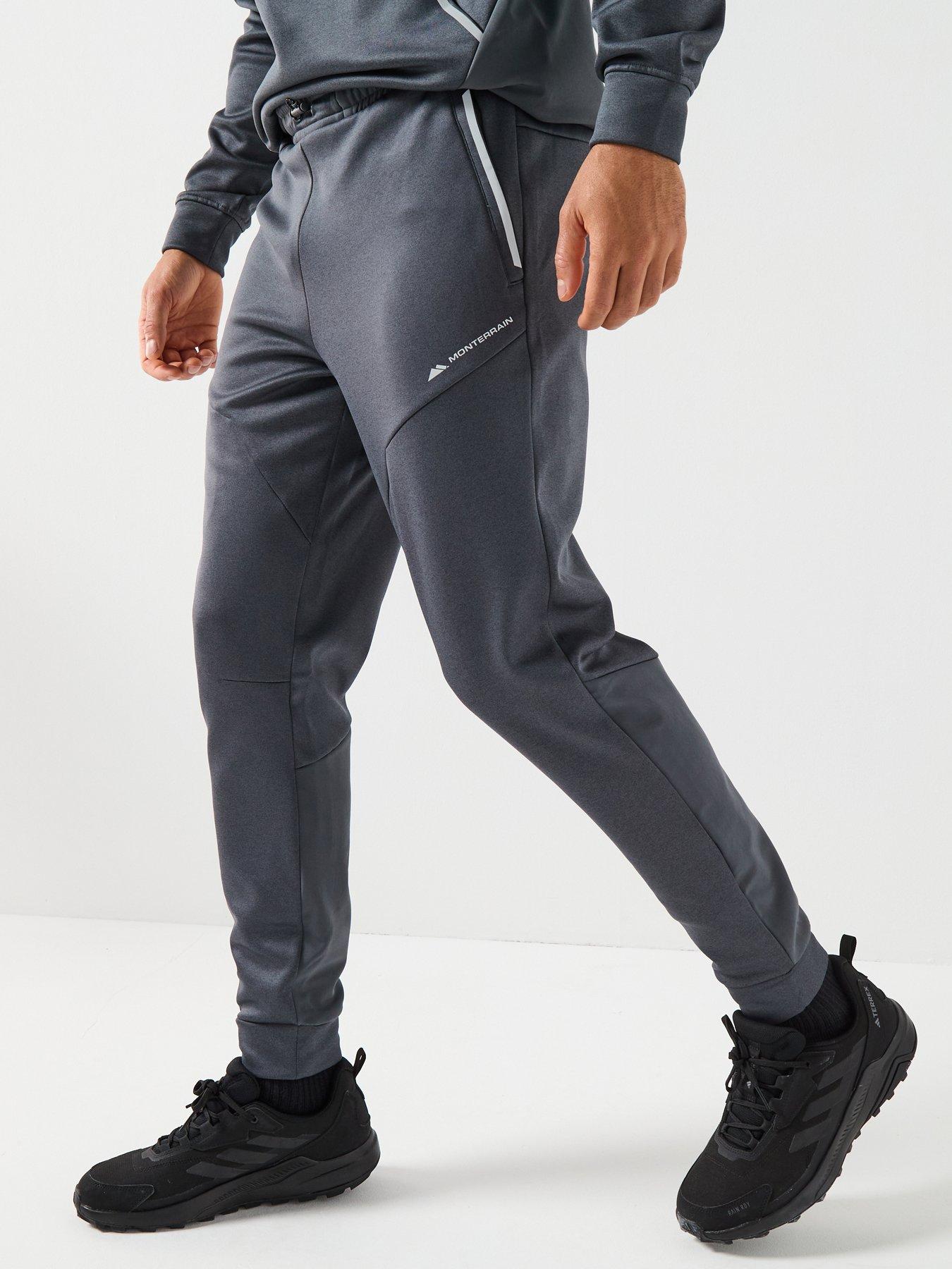Monterrain Mens Speed 2.0 Poly Fleece Jogger - Iron Gate Melange / Grey Marl