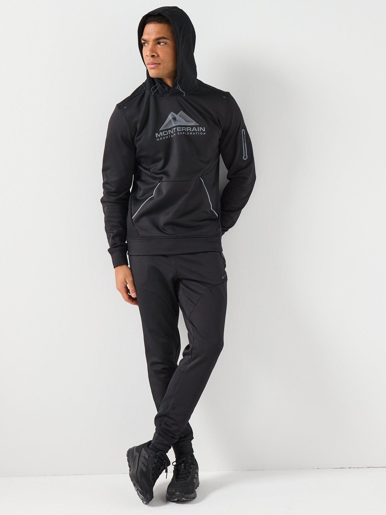  image of monterrain-mens-speed-20-poly-fleece-overhead-hoody-black