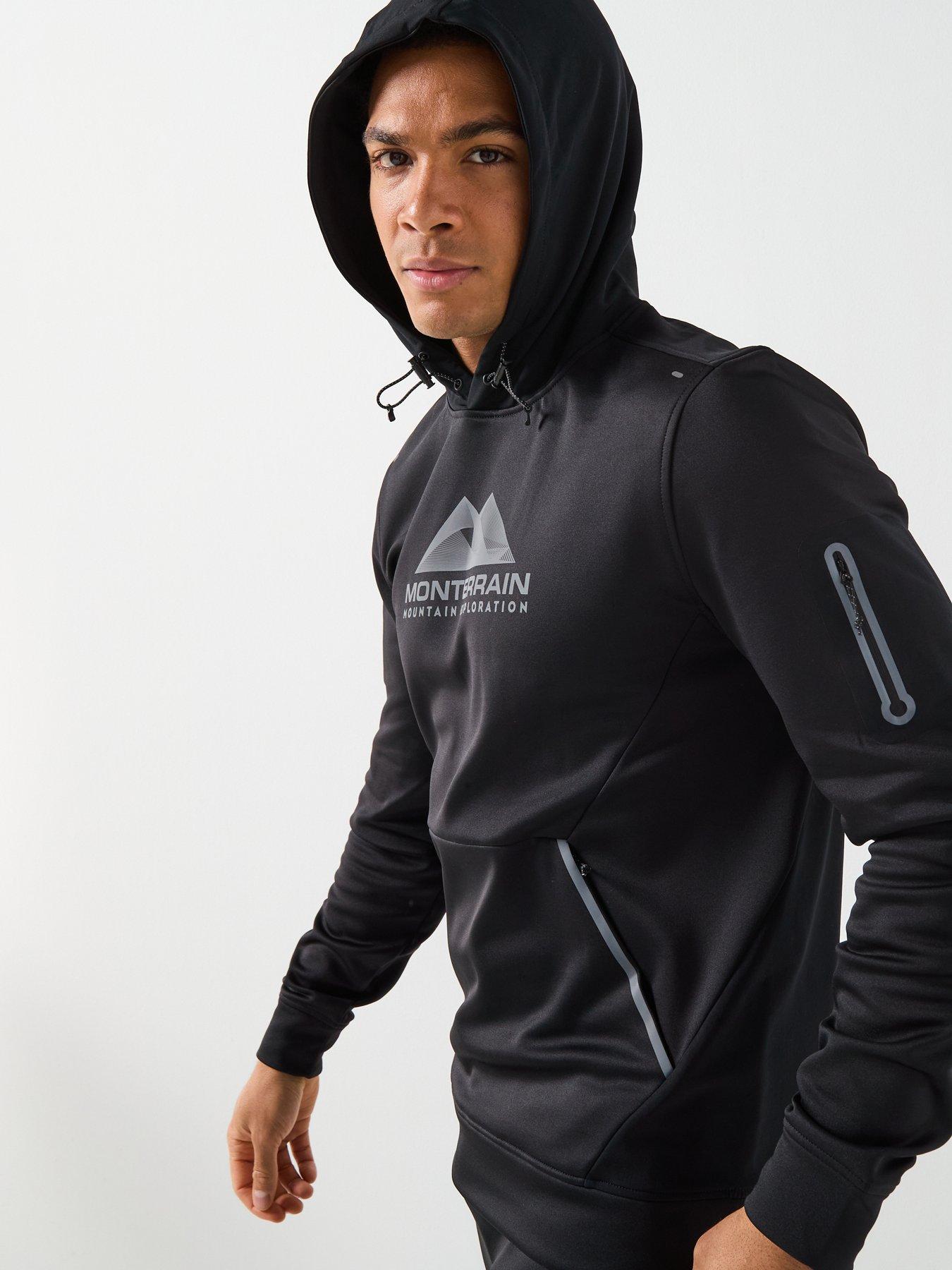  image of monterrain-mens-speed-20-poly-fleece-overhead-hoody-black