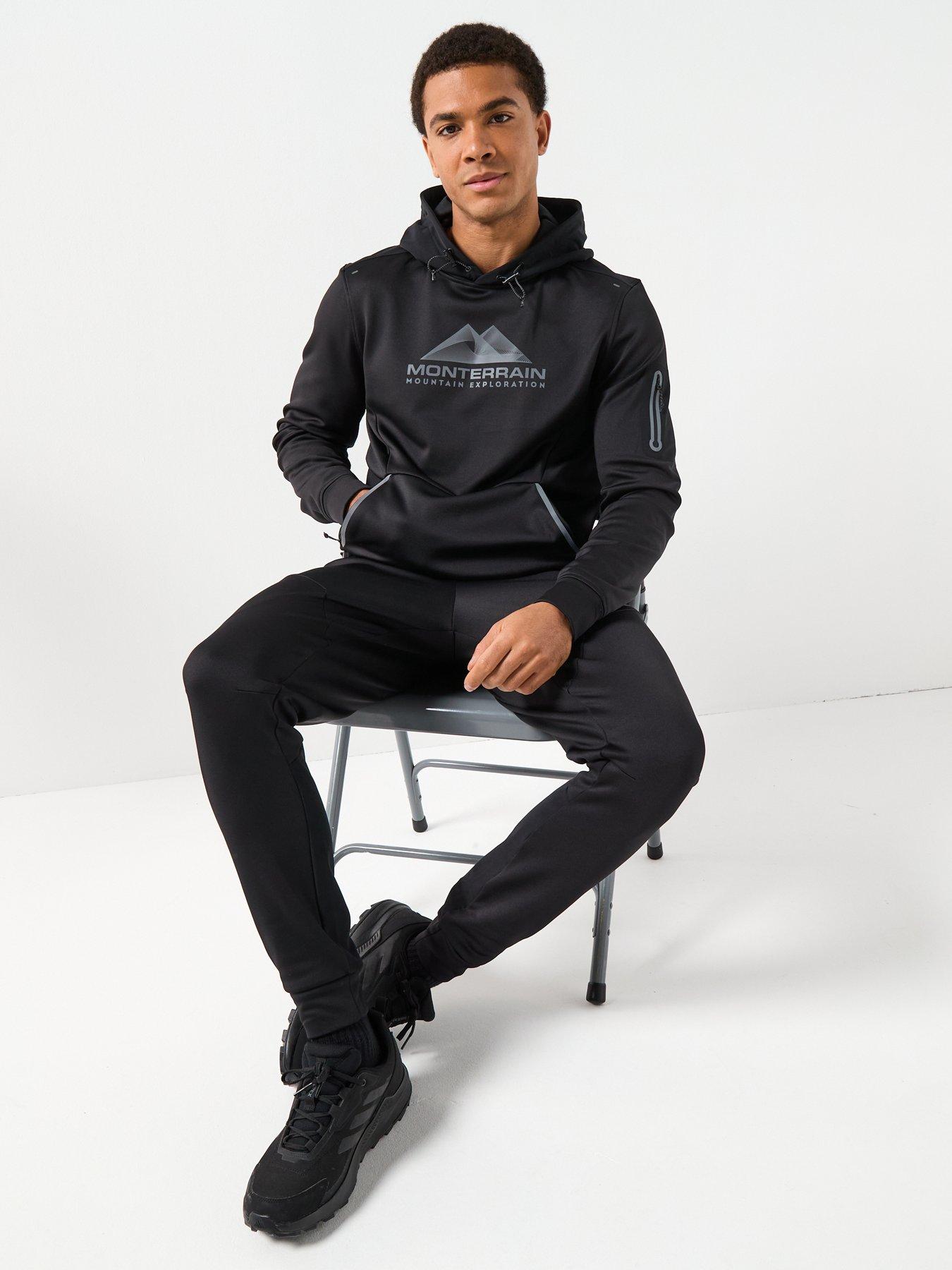  image of monterrain-mens-speed-20-poly-fleece-overhead-hoody-black