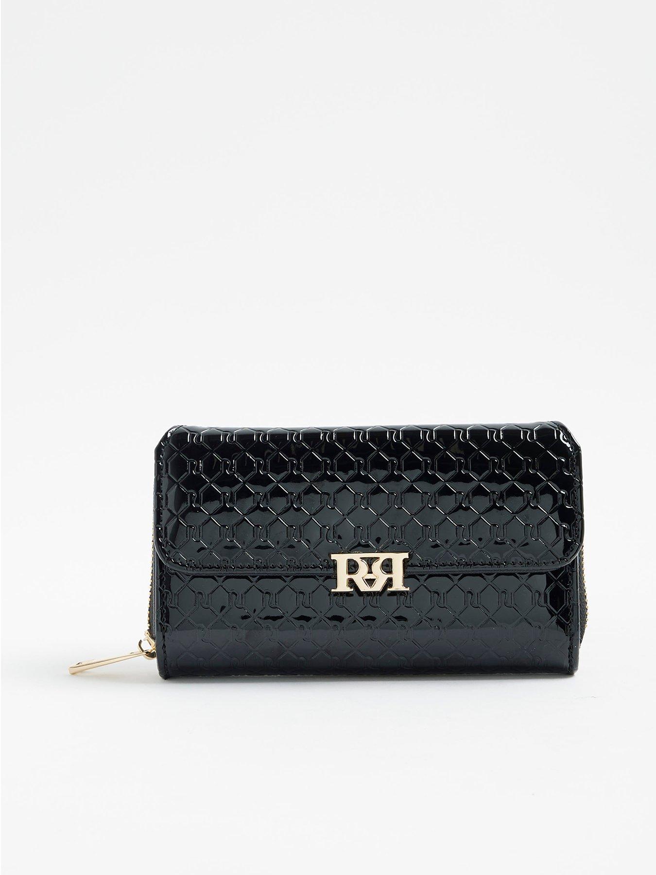  image of river-island-ri-monogram-embossed-purse-black